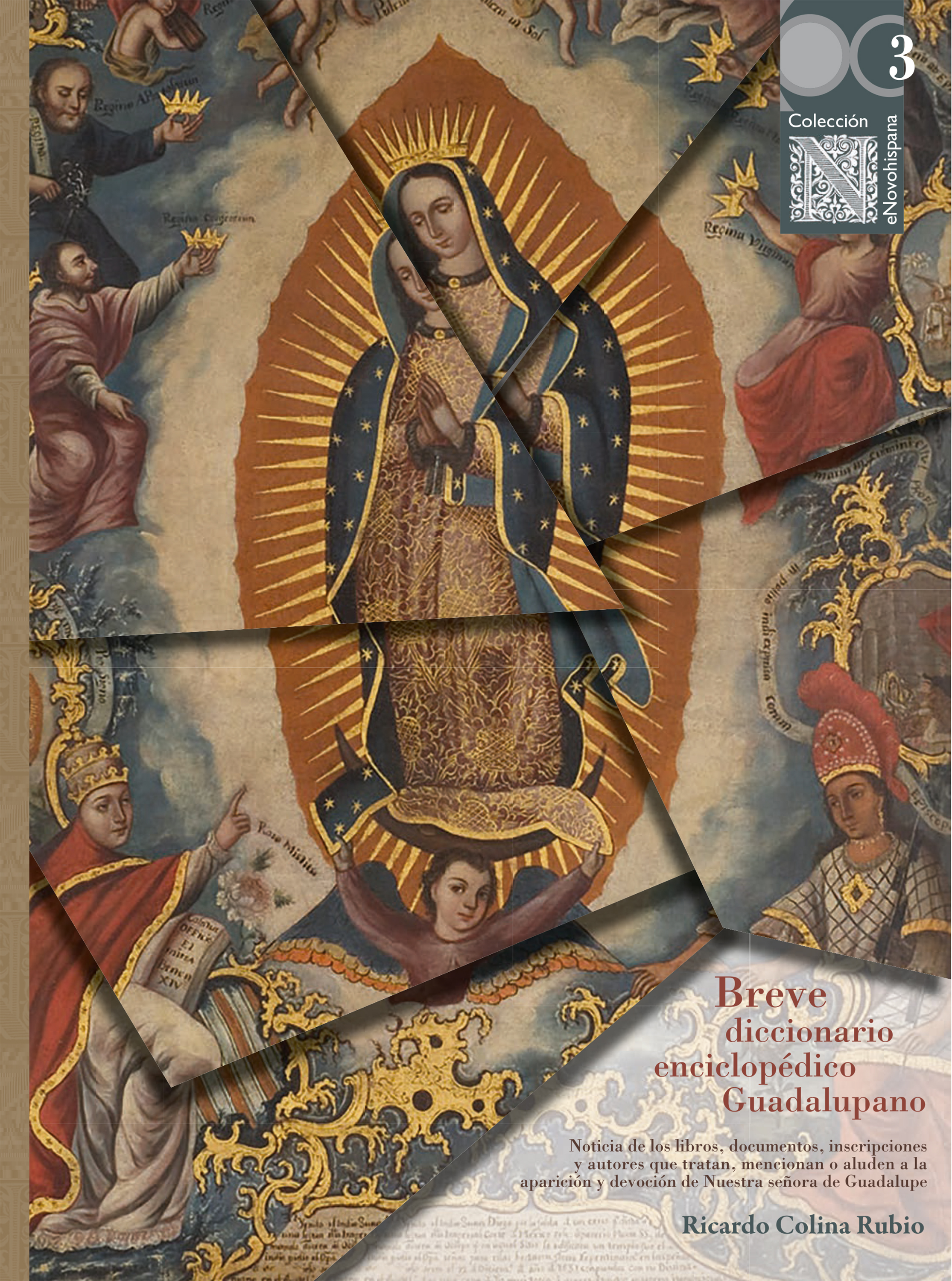 Portada de Breve diccionario enciclopédico Guadalupano: noticia de los libros, documentos, inscripciones y autores que tratan, mencionan o aluden a la aparición y devoción de Nuestra señora de Guadalupe · Ricardo Colina Rubio