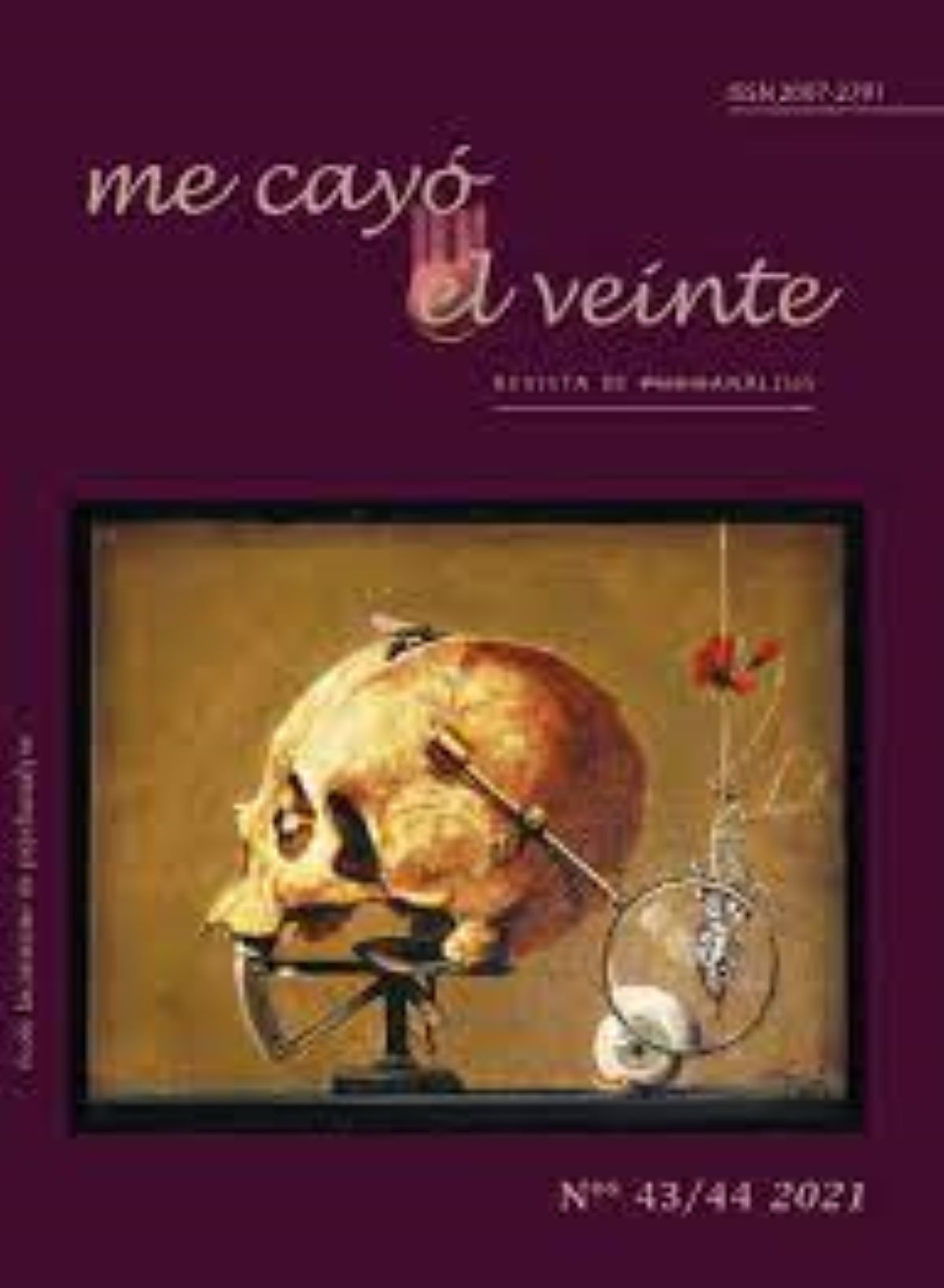 Portada de Me cayó el veinte. Revista de psicoanálisis no. 43/44 2021
