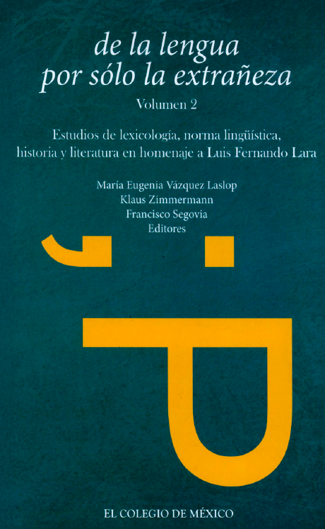 Portada de De la lengua por sólo la extrañeza