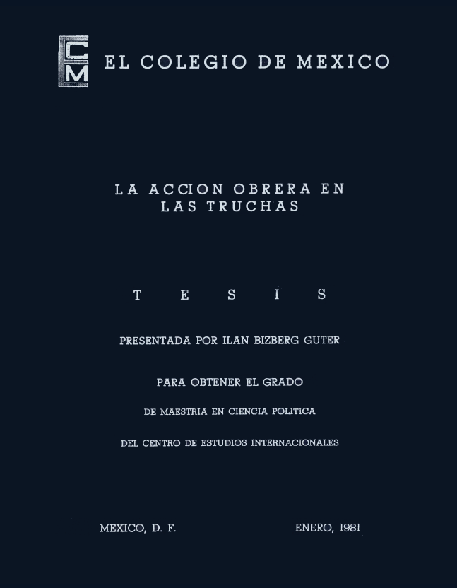 Portada: La acción obrera en Las Truchas