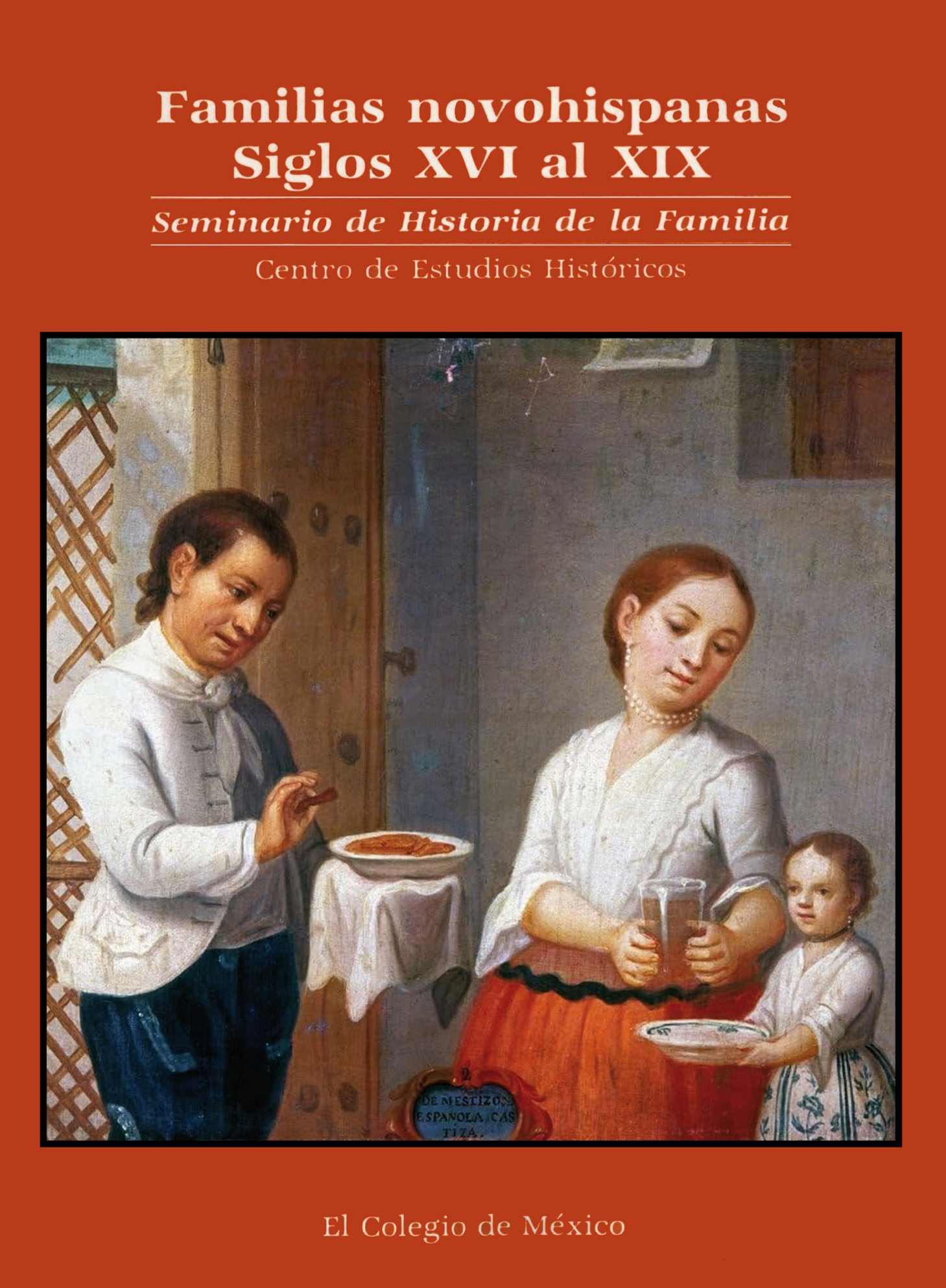 Portada de FAMILIAS NOVOHISPANAS. Siglos XVI al XIX. Seminario de Historia de la Familia Centro de Estudios Históricos