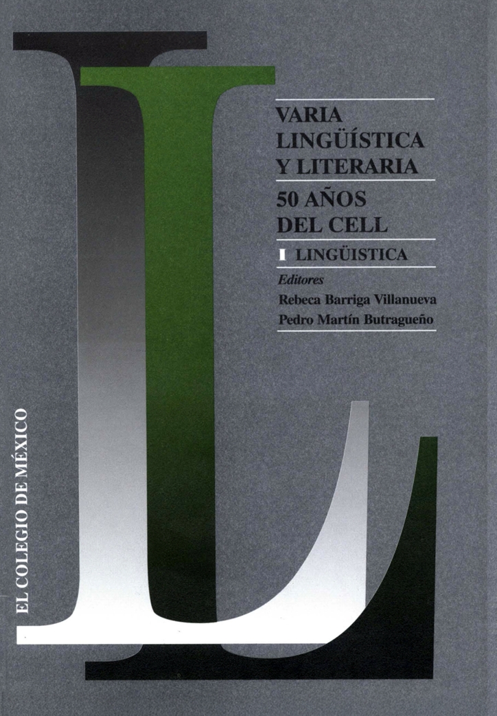 Portada de Varia lingüística y literaria I
