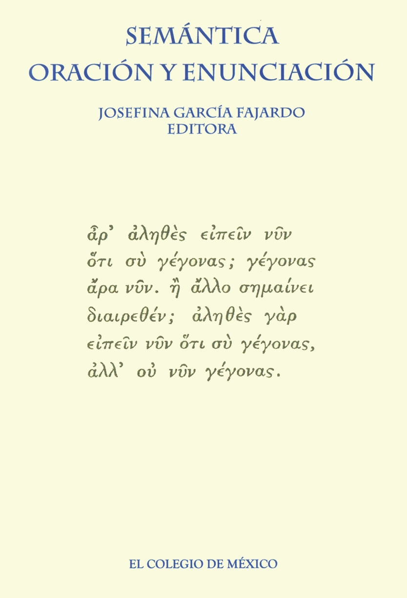 Portada de Semántica · Josefina García Fajardo