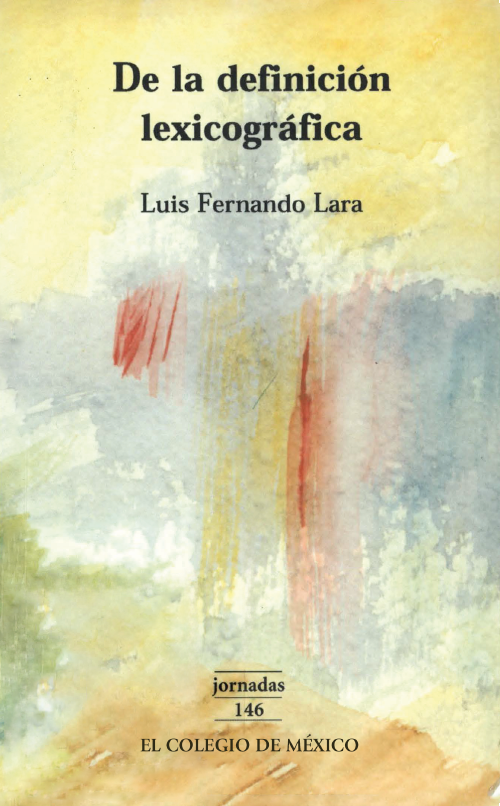 Portada: De la definición lexicográfica