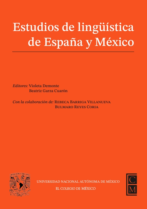 Portada de Estudios de lingüística de España y México