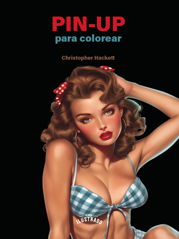 Portada de Pin-up girls para colorear