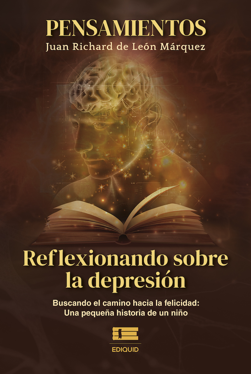 Portada de Pensamientos. Reflexionando sobre la depresión. Buscando el camino hacia la felicidad: una pequeña historia de un niño