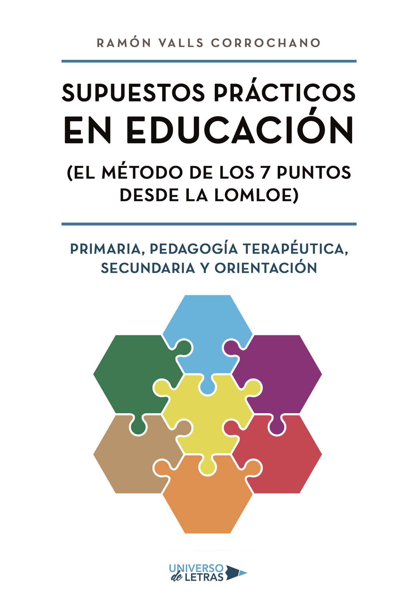 Portada de Supuestos Prácticos en Educación (El método de los 7 puntos desde la LOMLOE) Primaria, Pedagogía Terapéutica, Secundaria y Orientación