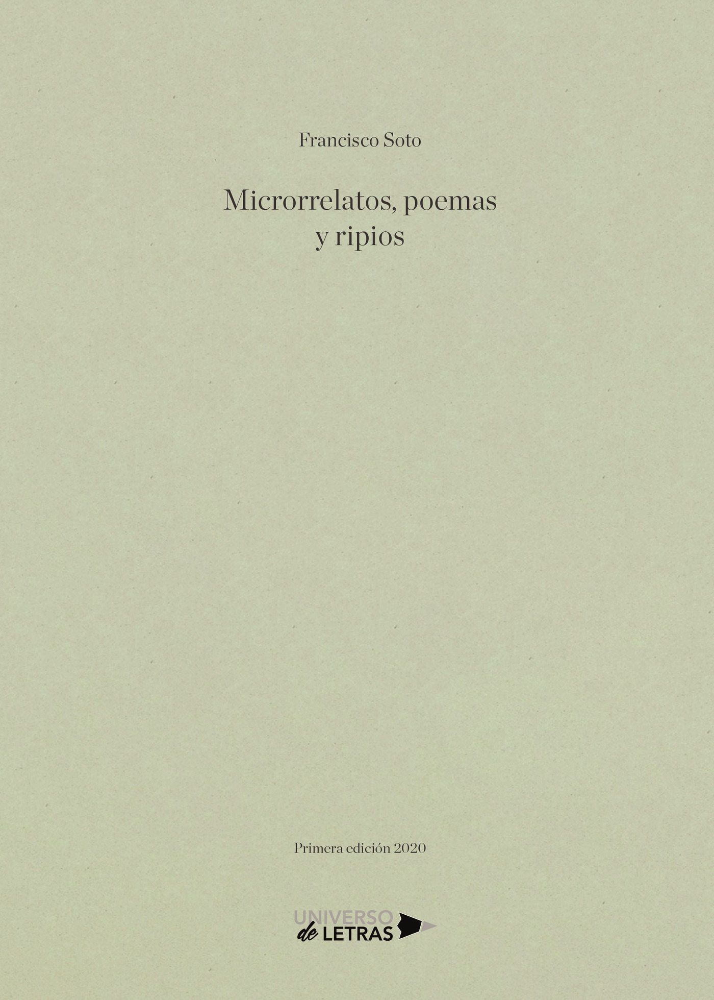 Portada de Microrrelatos, poemas y ripios