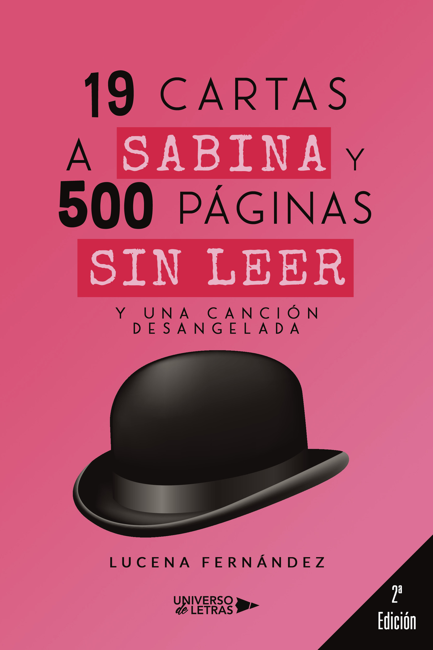 Portada de 19 cartas a Sabina y 500 páginas sin leer. Y una canción desangelada