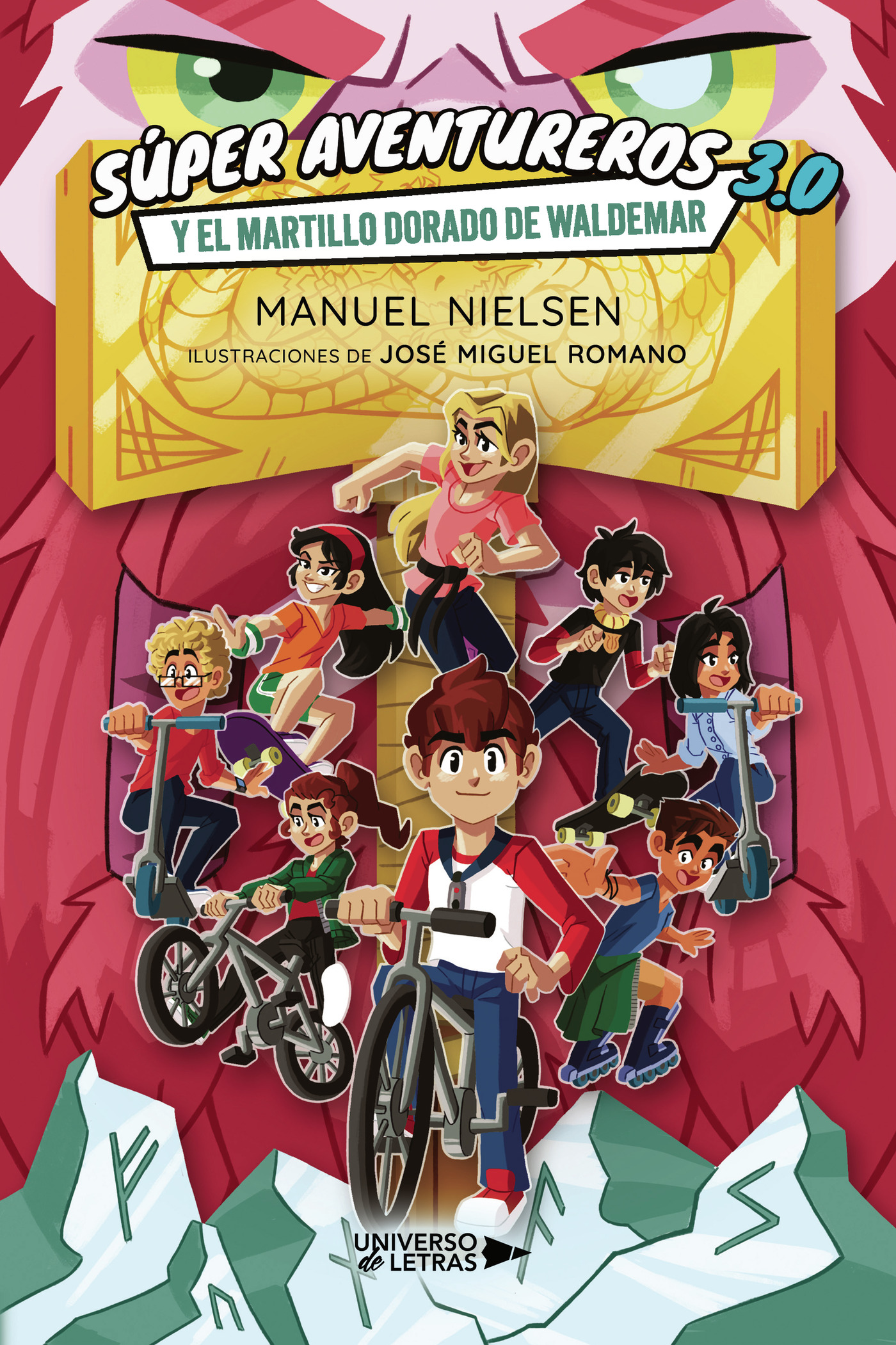 Portada de Súper aventureros 3.0 y el martillo dorado de Waldemar