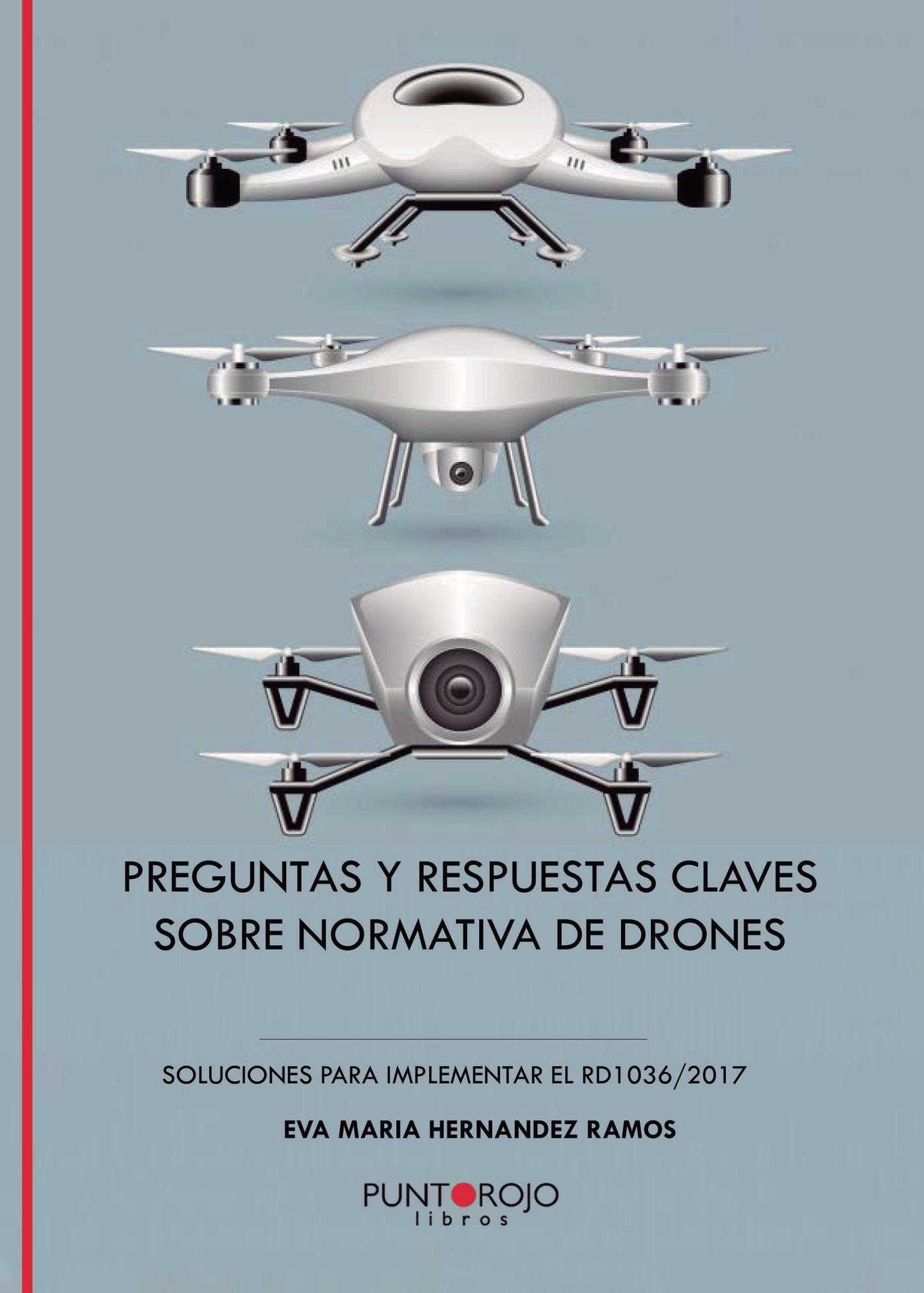 Portada de PREGUNTAS Y RESPUESTAS CLAVE SOBRE NORMATIVA DE DRONES · Eva Mª Hernández Ramos