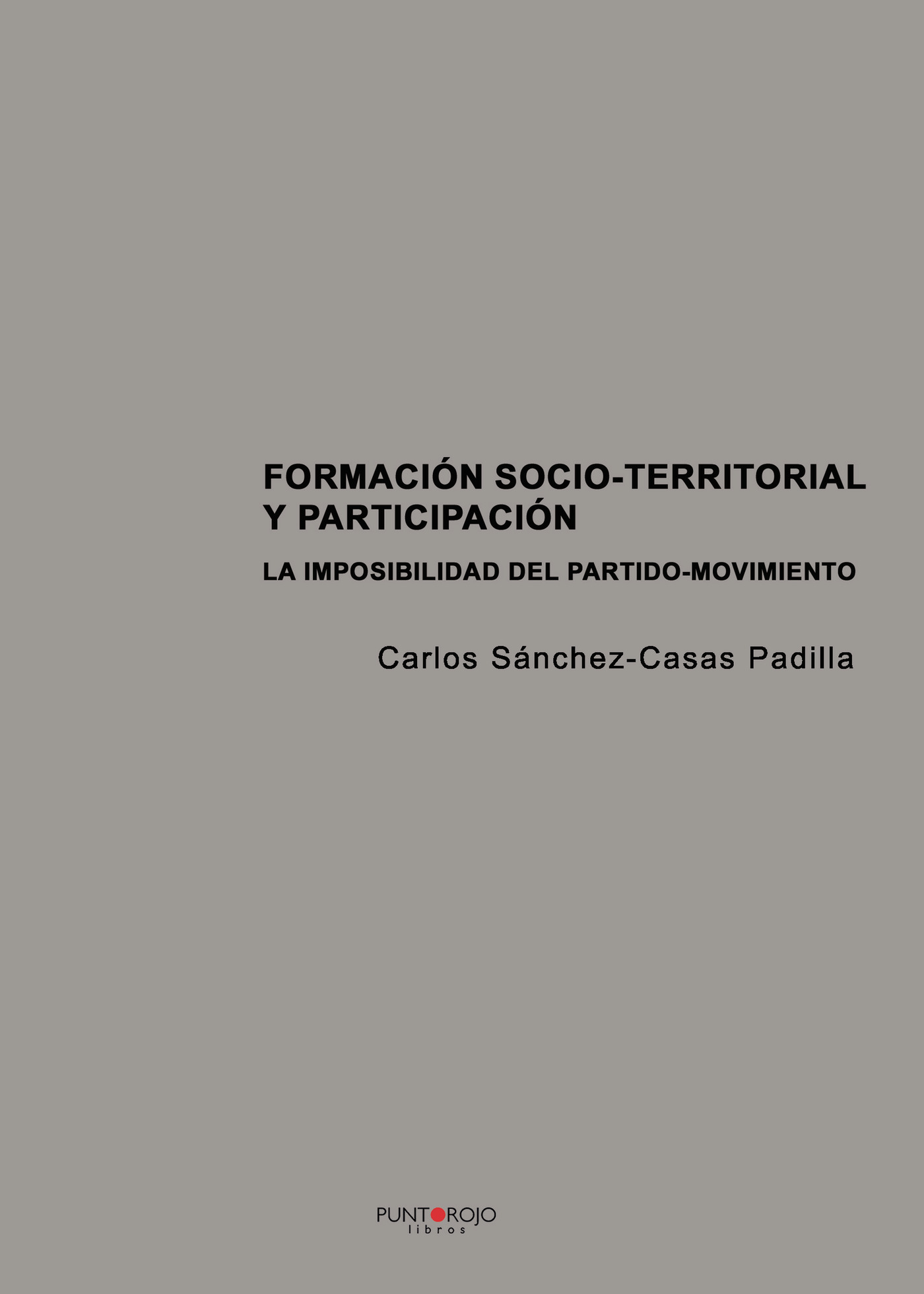Portada de Formación socio-territorial y participación