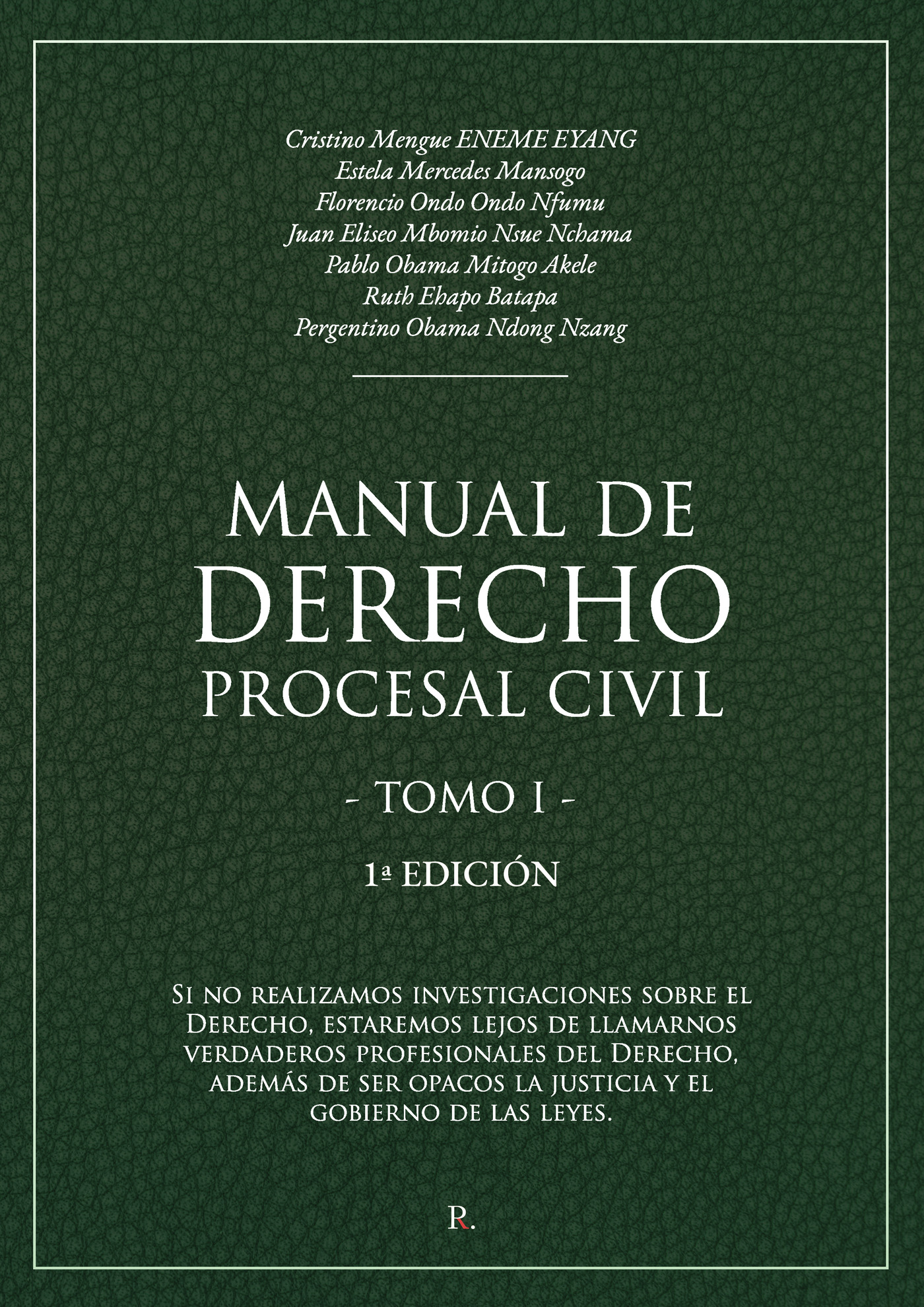 Portada de Manual de Derecho Procesal Civil .Tomo I