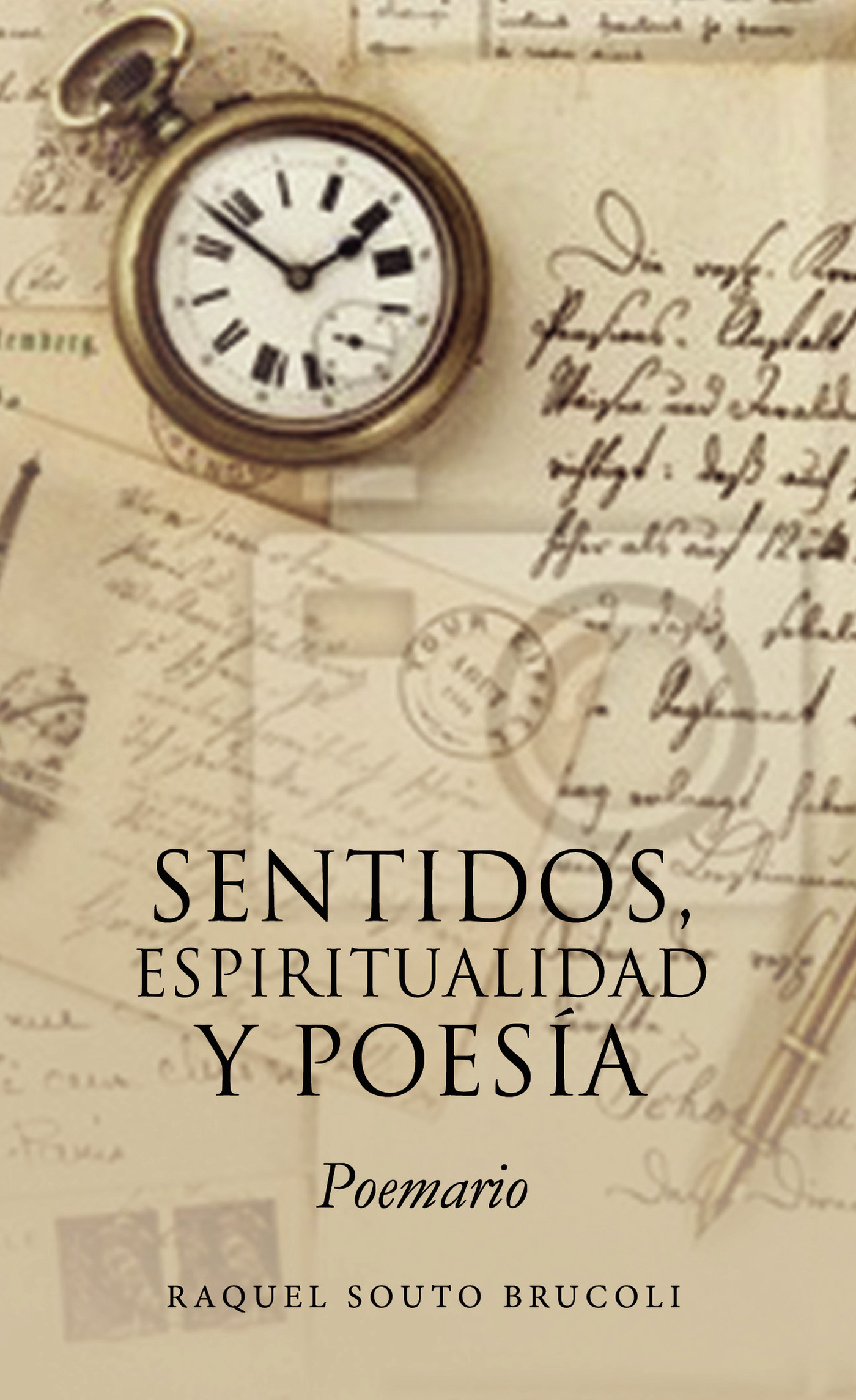 Portada de Sentidos, Espiritualidad y Poesía. -Poemario.