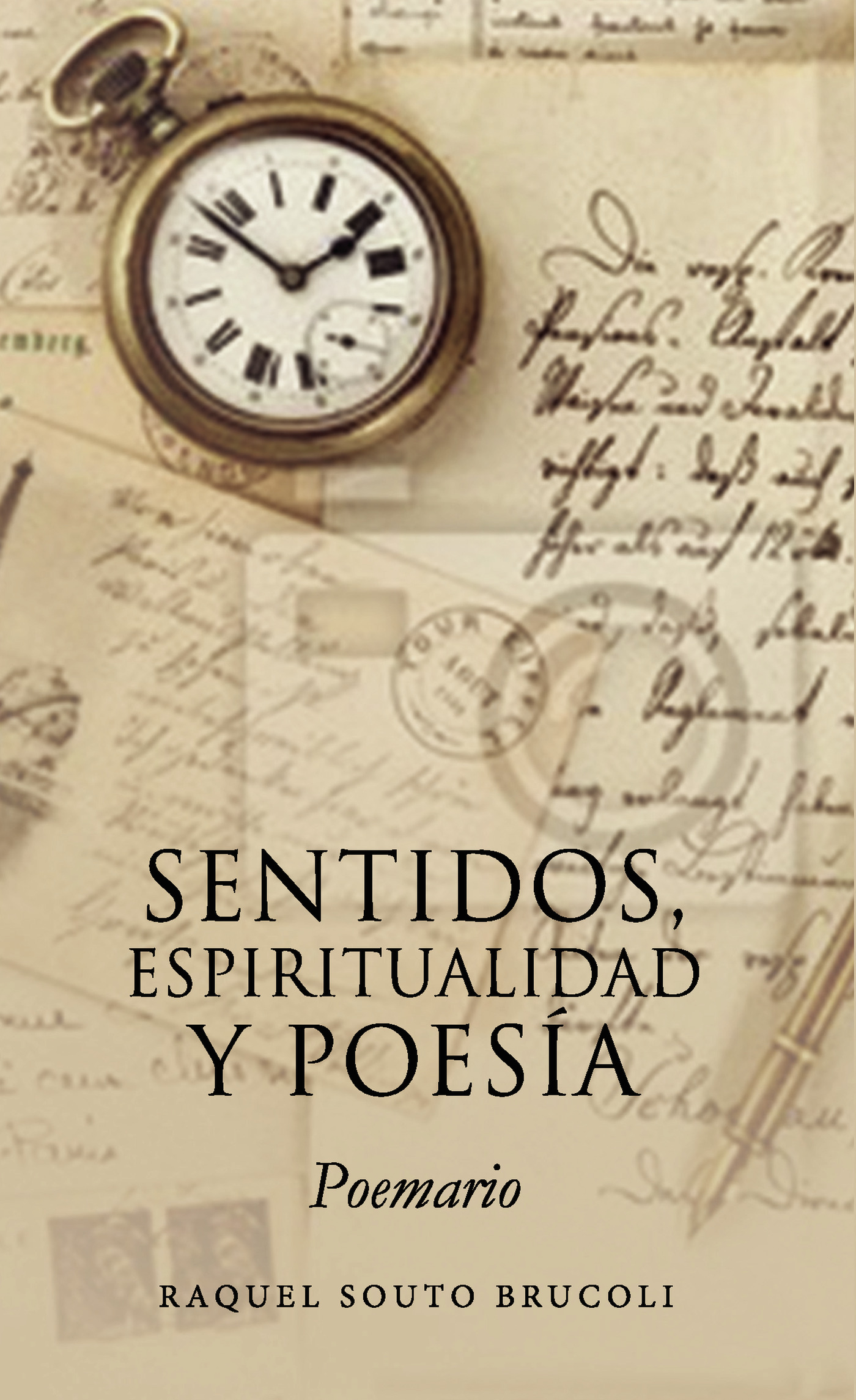 Portada de Sentidos, Espiritualidad y Poesía. -Poemario-