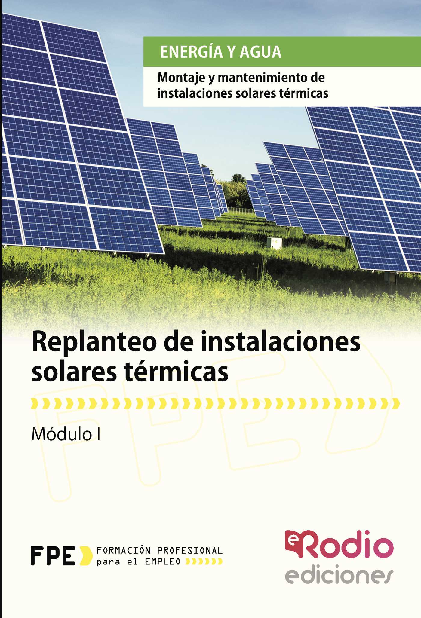 Portada de Replanteo de Instalaciones Solares Térmicas. Energía y agua