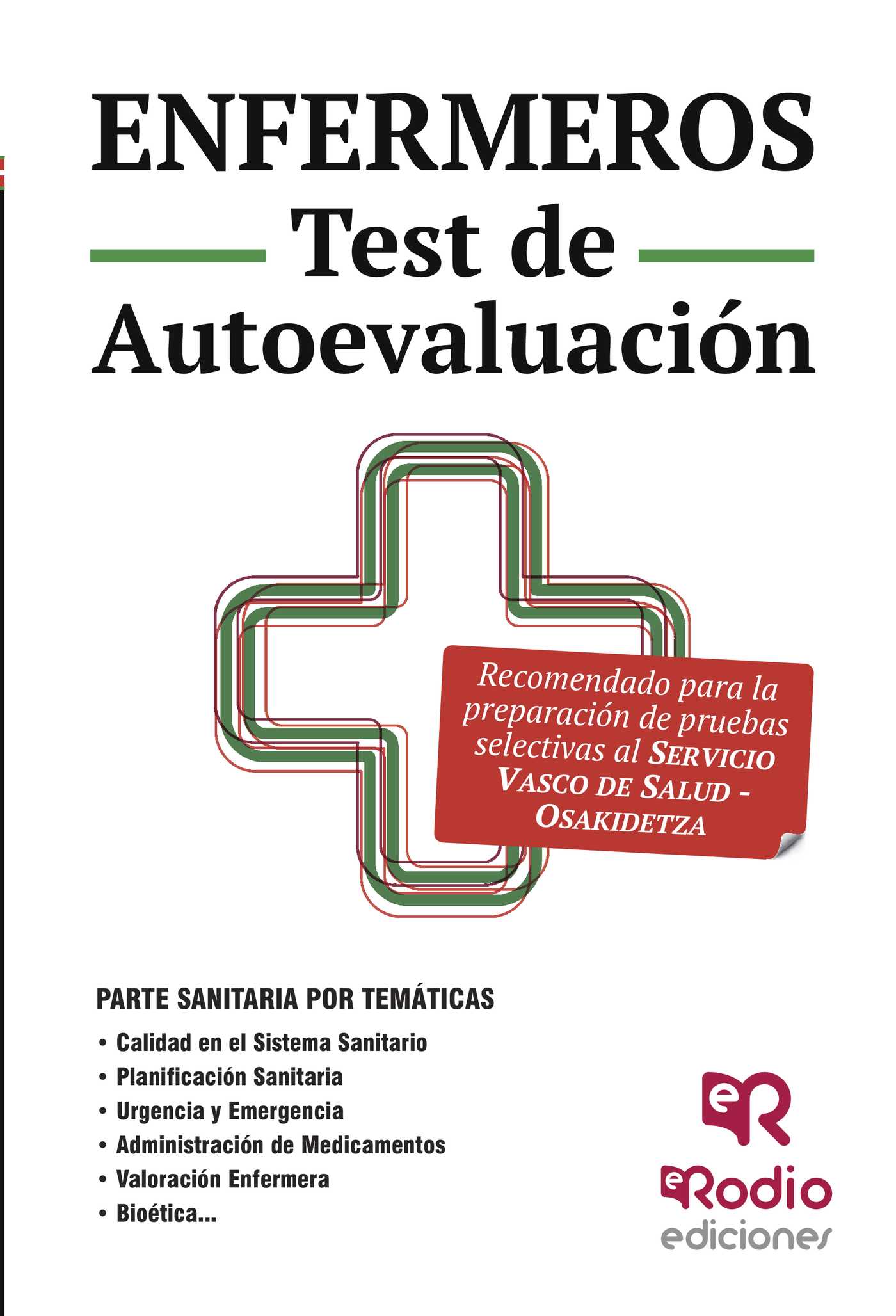Portada de Enfermeros. Test de Autoevaluación. Osakidetza-Servicio Vasco de salud