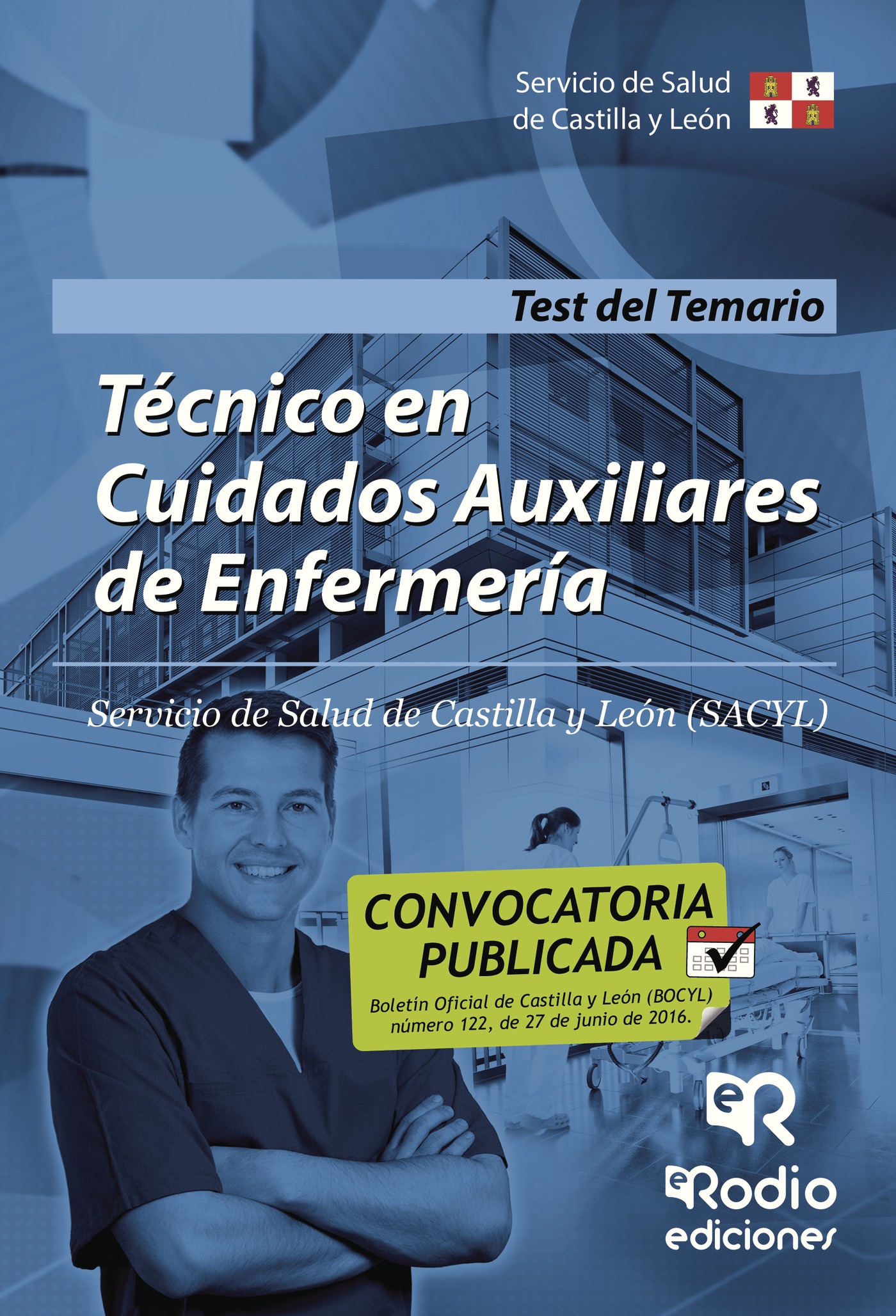 Portada de Técnico en Cuidados Auxiliares de Enfermería. Servicio de Salud de Castilla y León (SACYL). Test del Temario