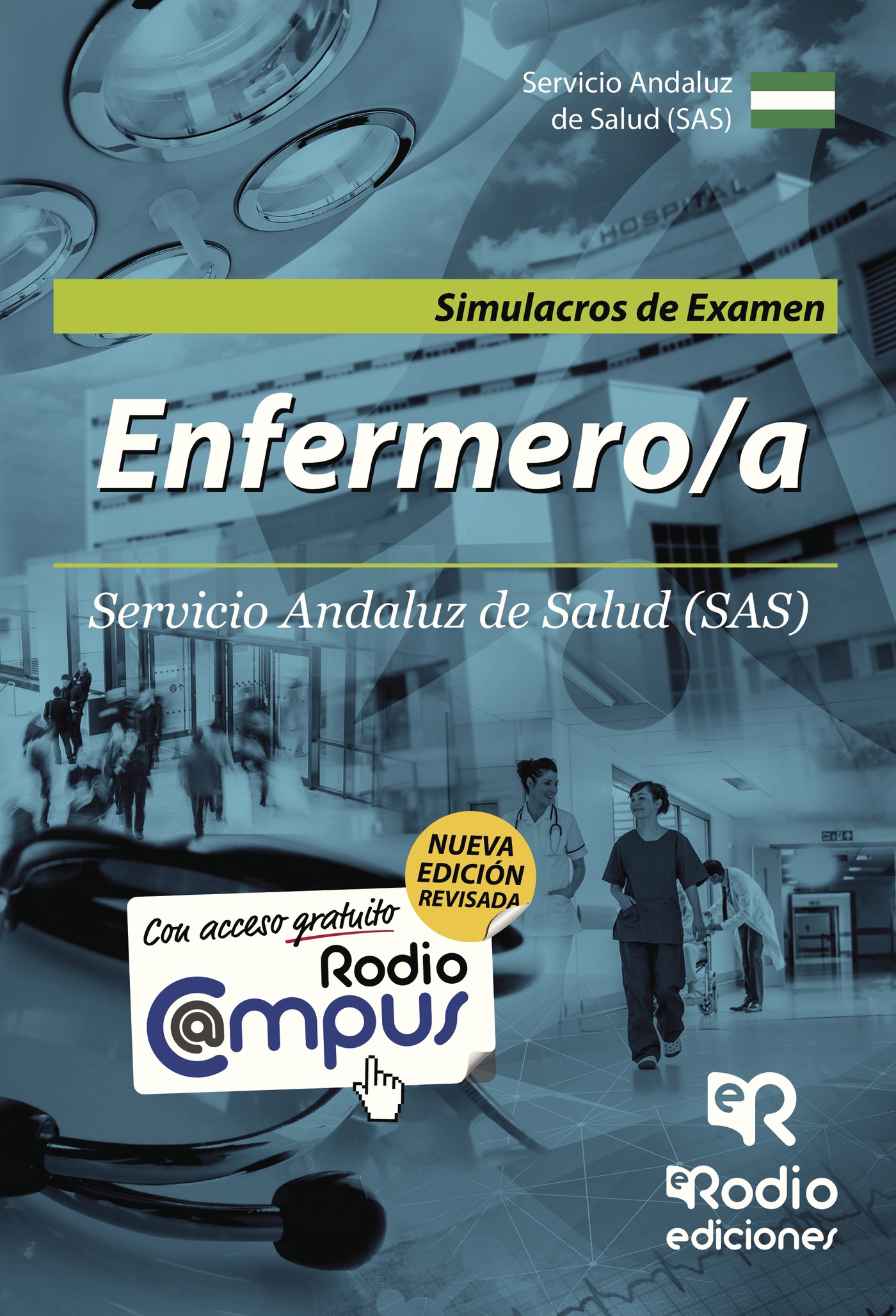 Portada de Enfermero/a. Servicio Andaluz de Salud (SAS). Simulacros de Examen
