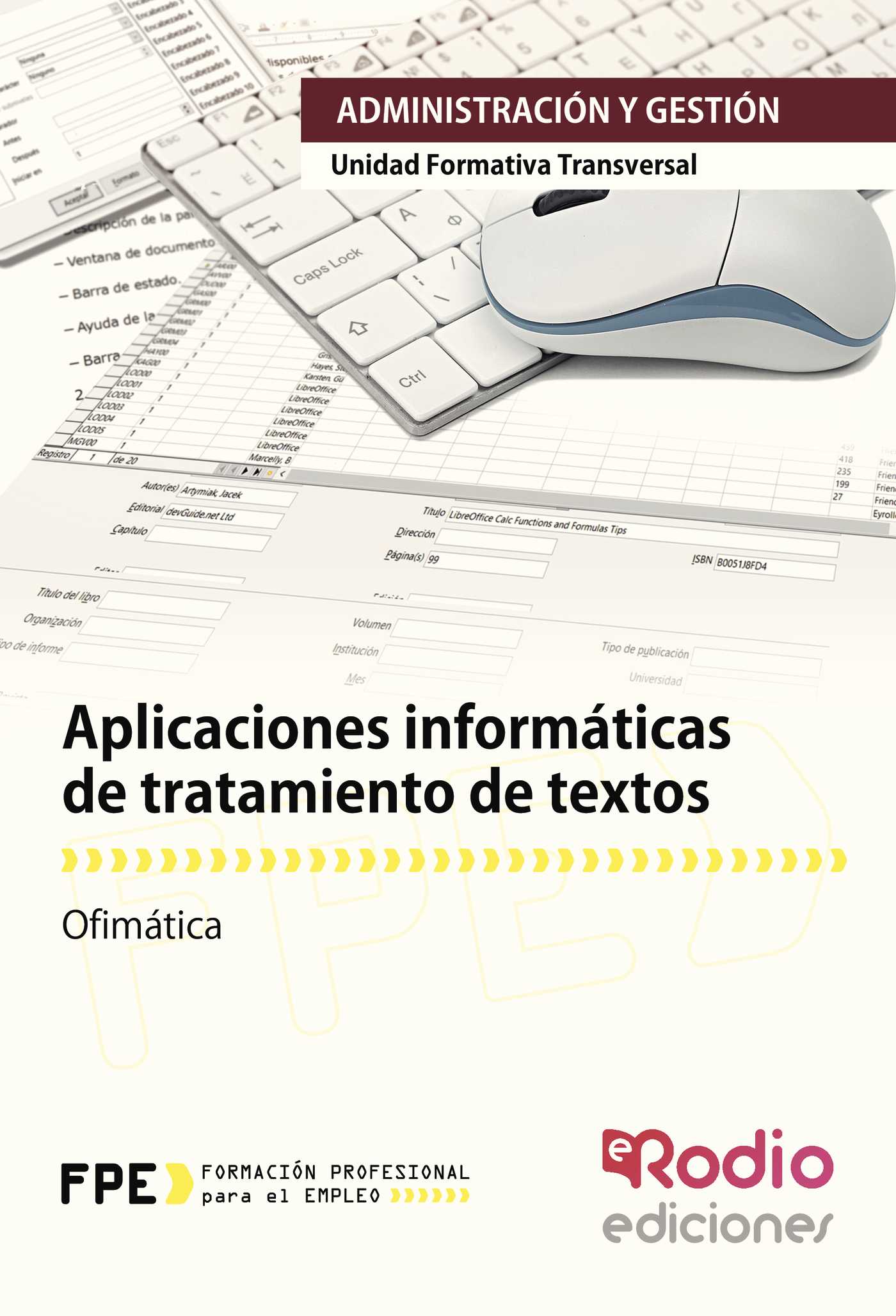 Portada de Aplicaciones informáticas de tratamiento de textos