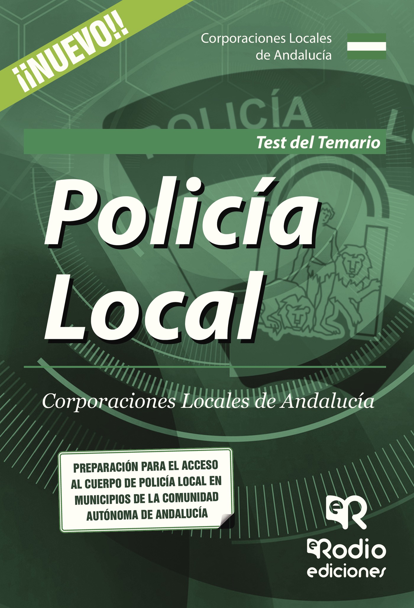 Portada de Policía Local. Corporaciones Locales de Andalucía. Test del Temario