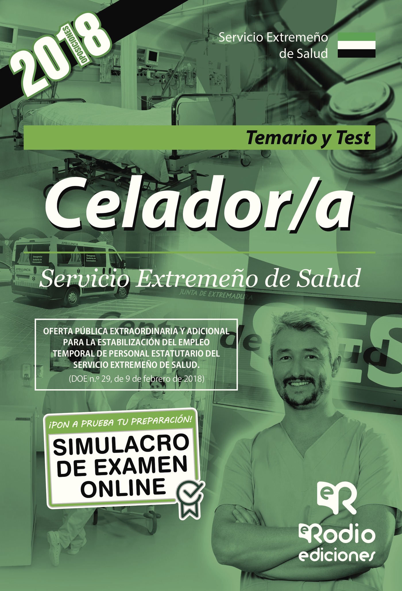 Portada de Celador/a Servicio Extremeño de Salud. Temario y Test