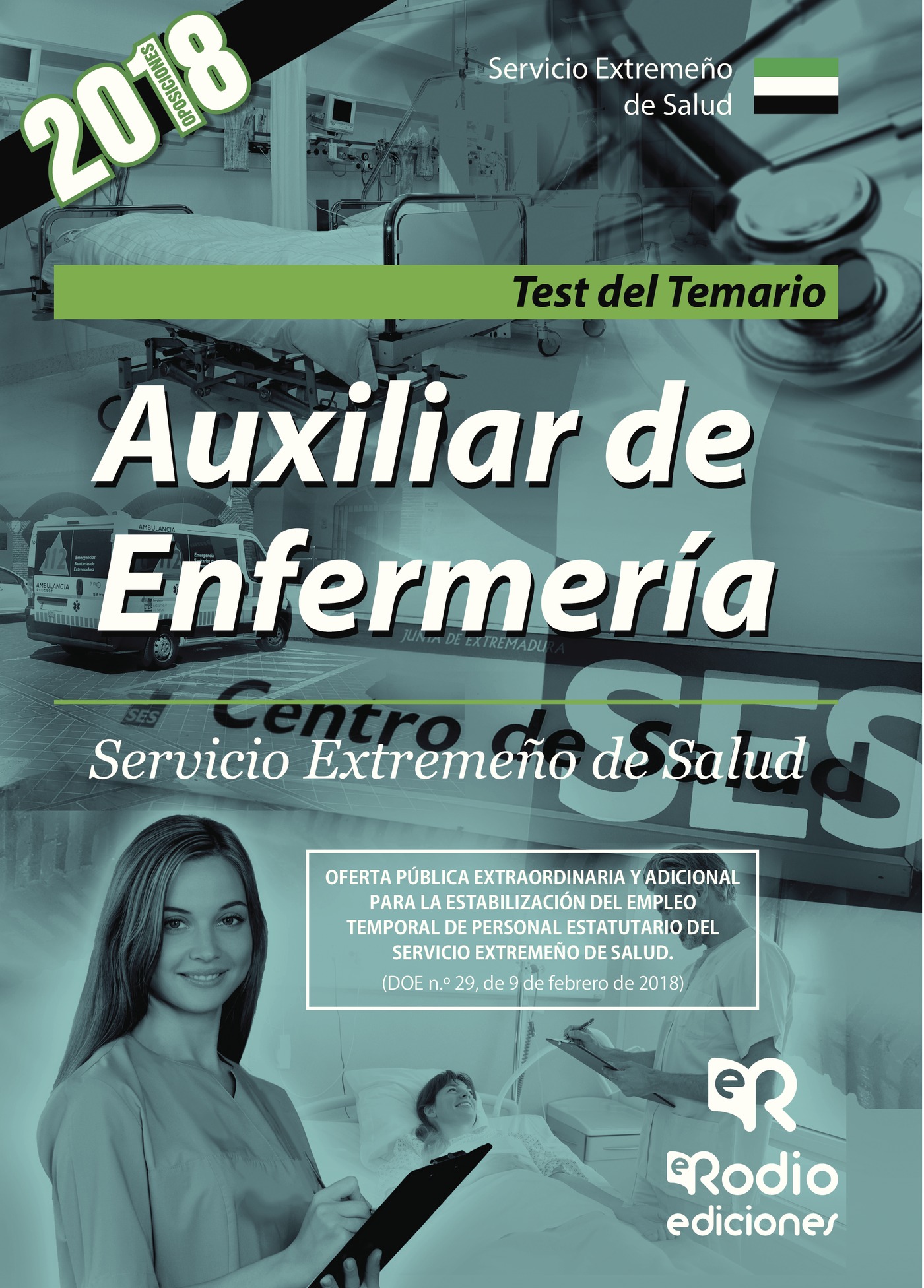 Portada de Auxiliar de Enfermería. Servicio Extremeño de Salud. Test del Temario