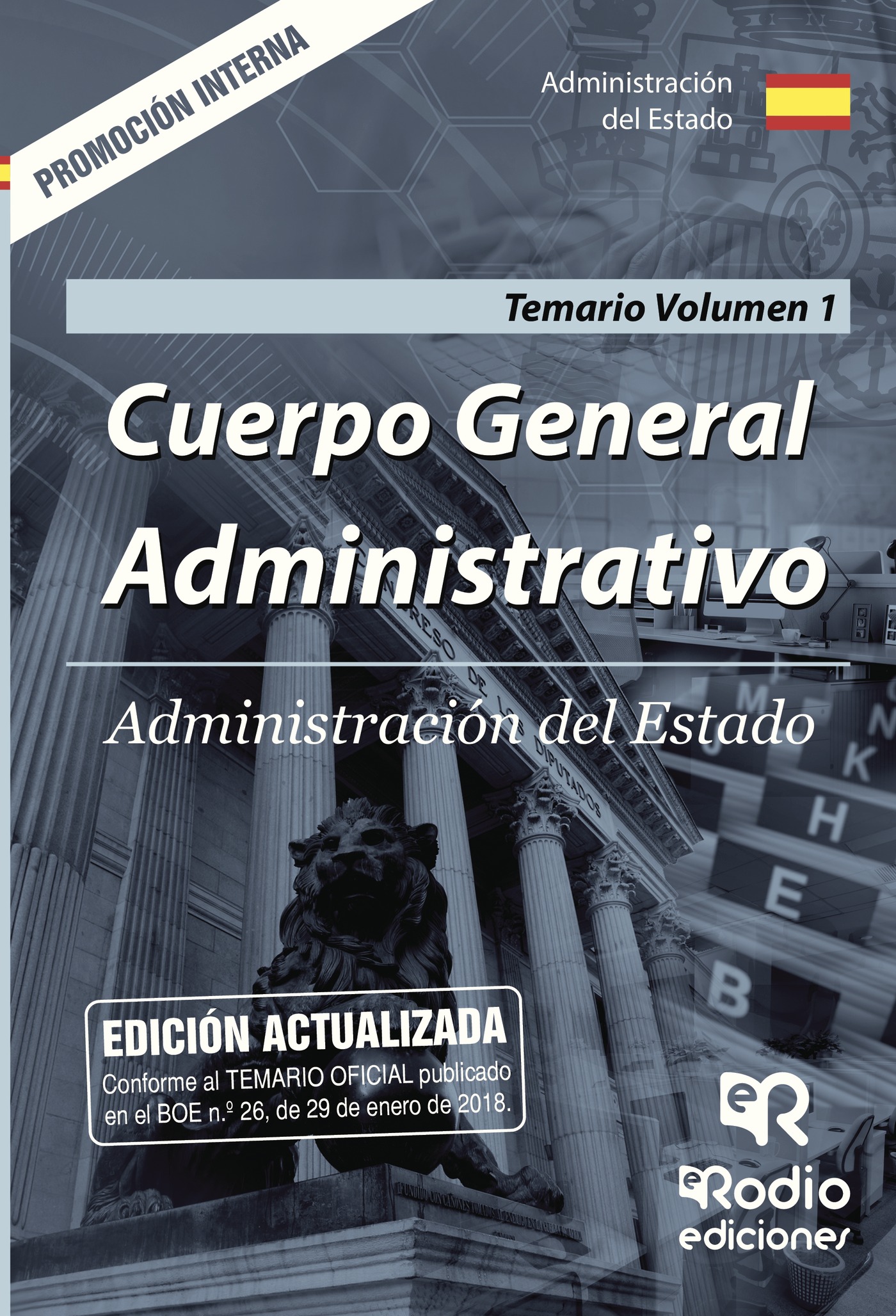 Portada de Cuerpo General Administrativo. Administración del Estado. Temario Volumen 1. Promoción Interna.