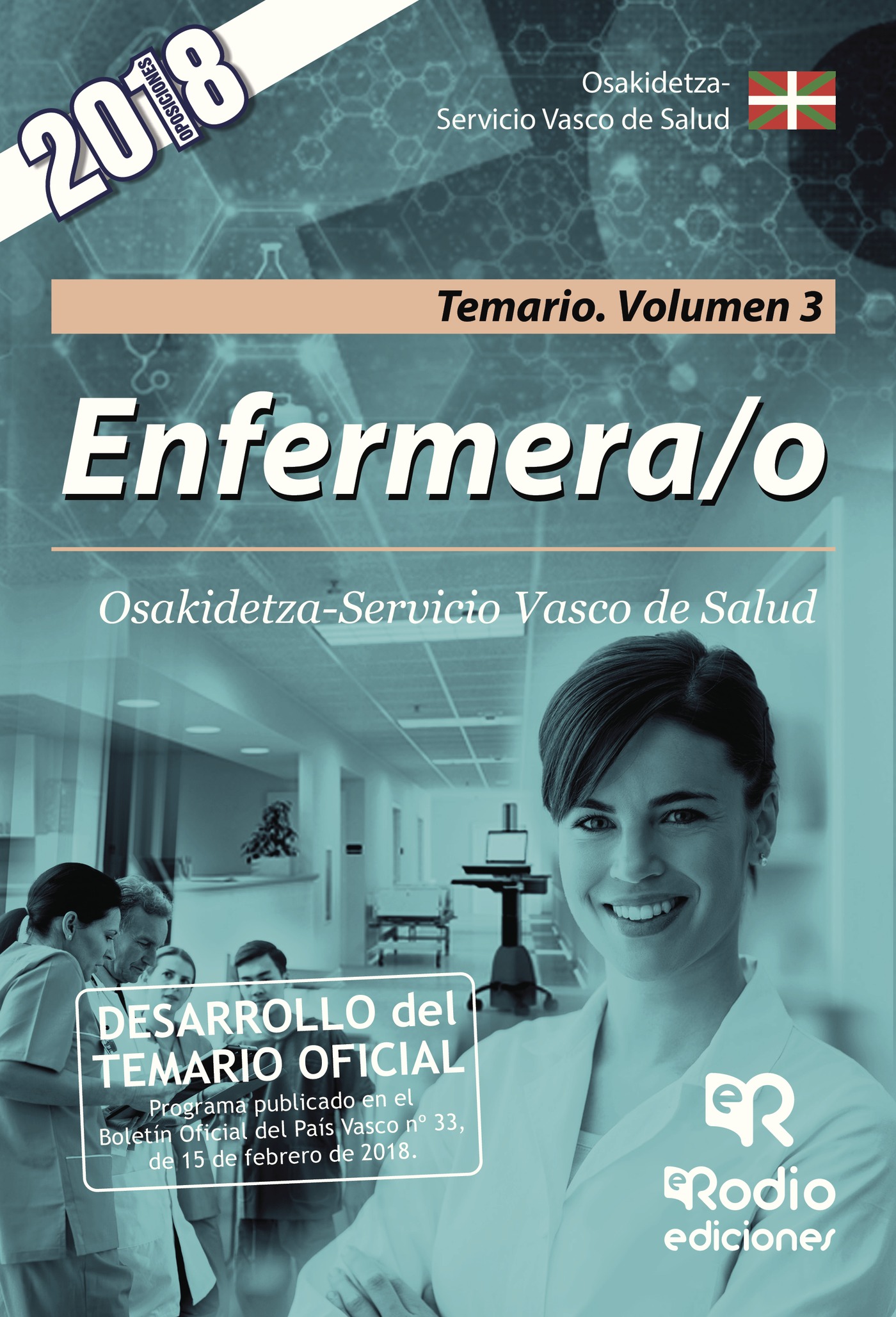 Portada de Enfermera/o. Osakidetza-Servicio Vasco de Salud. Temario. Volumen 3