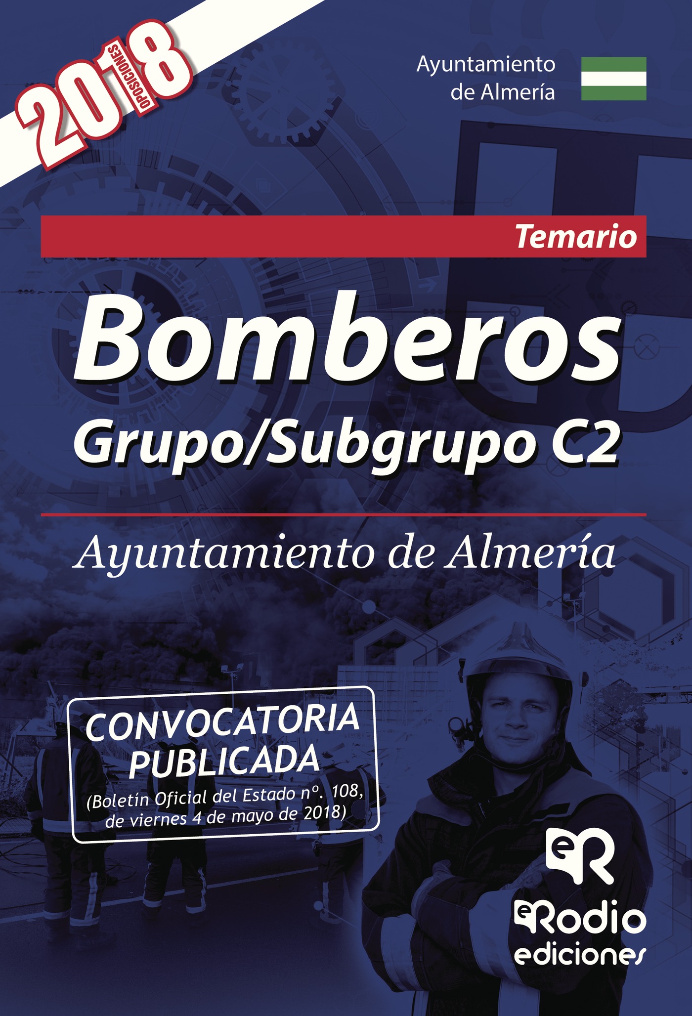 Portada de Bomberos. Grupo/Subgrupo C2. Ayuntamiento de Almería. Temario
