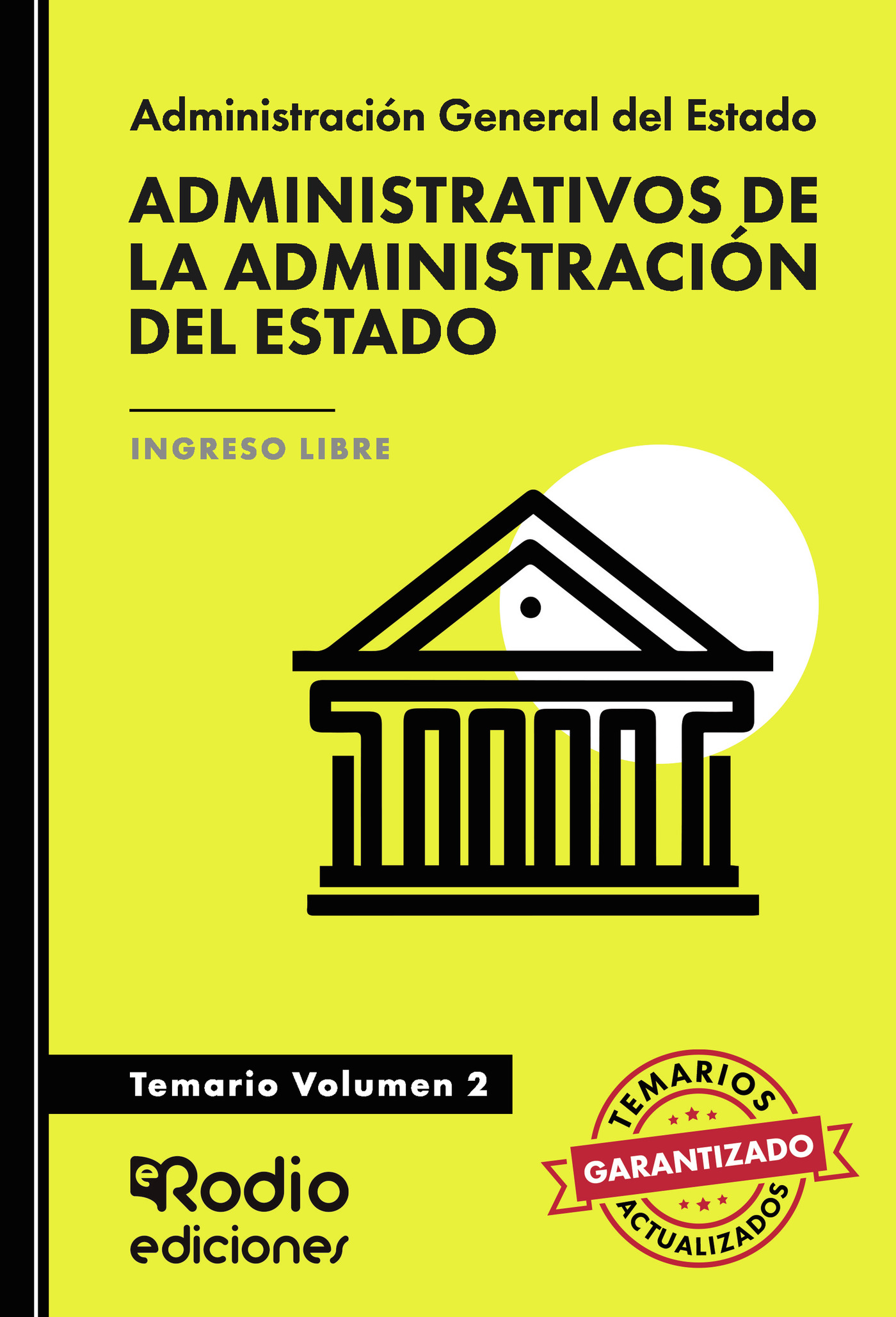 Portada de Administrativos de la Administración del Estado. Temario Volumen 2
