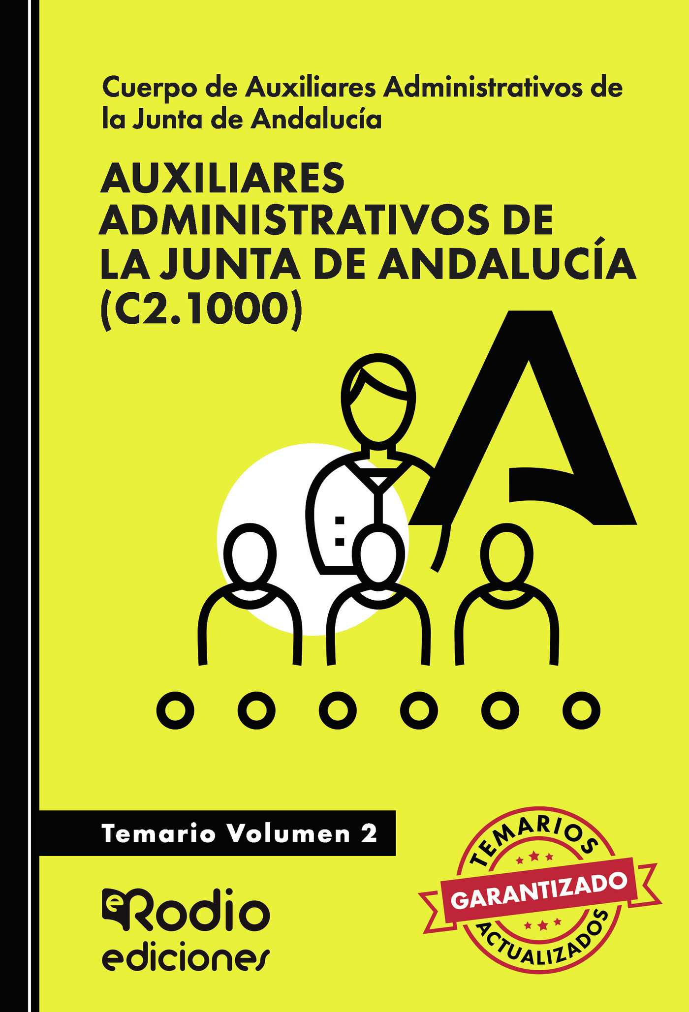 Portada de Auxiliares Administrativos (C2.1000). Junta de Andalucía. Volumen 2