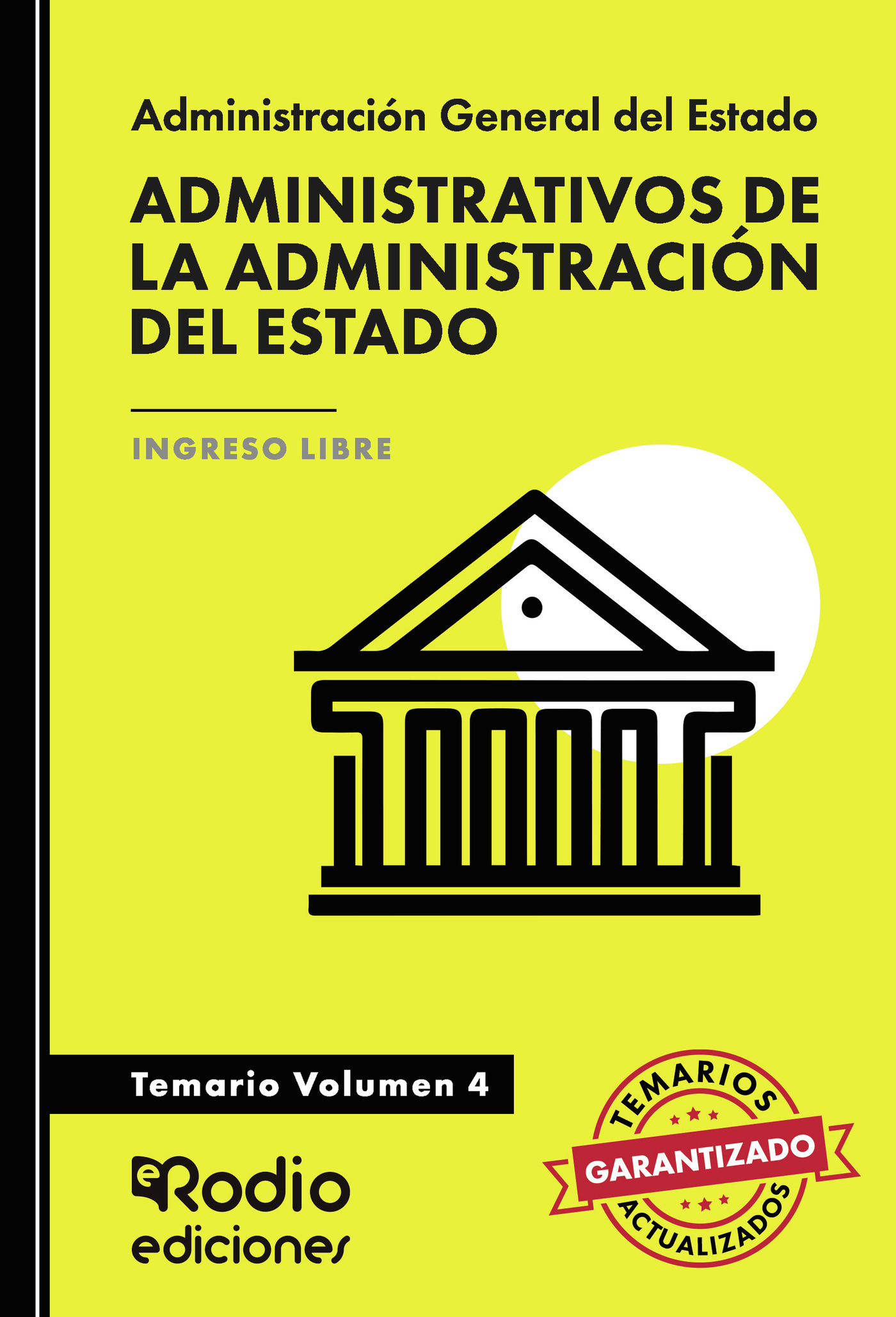 Portada de Administrativos de la Administración del Estado. Temario Volumen 4