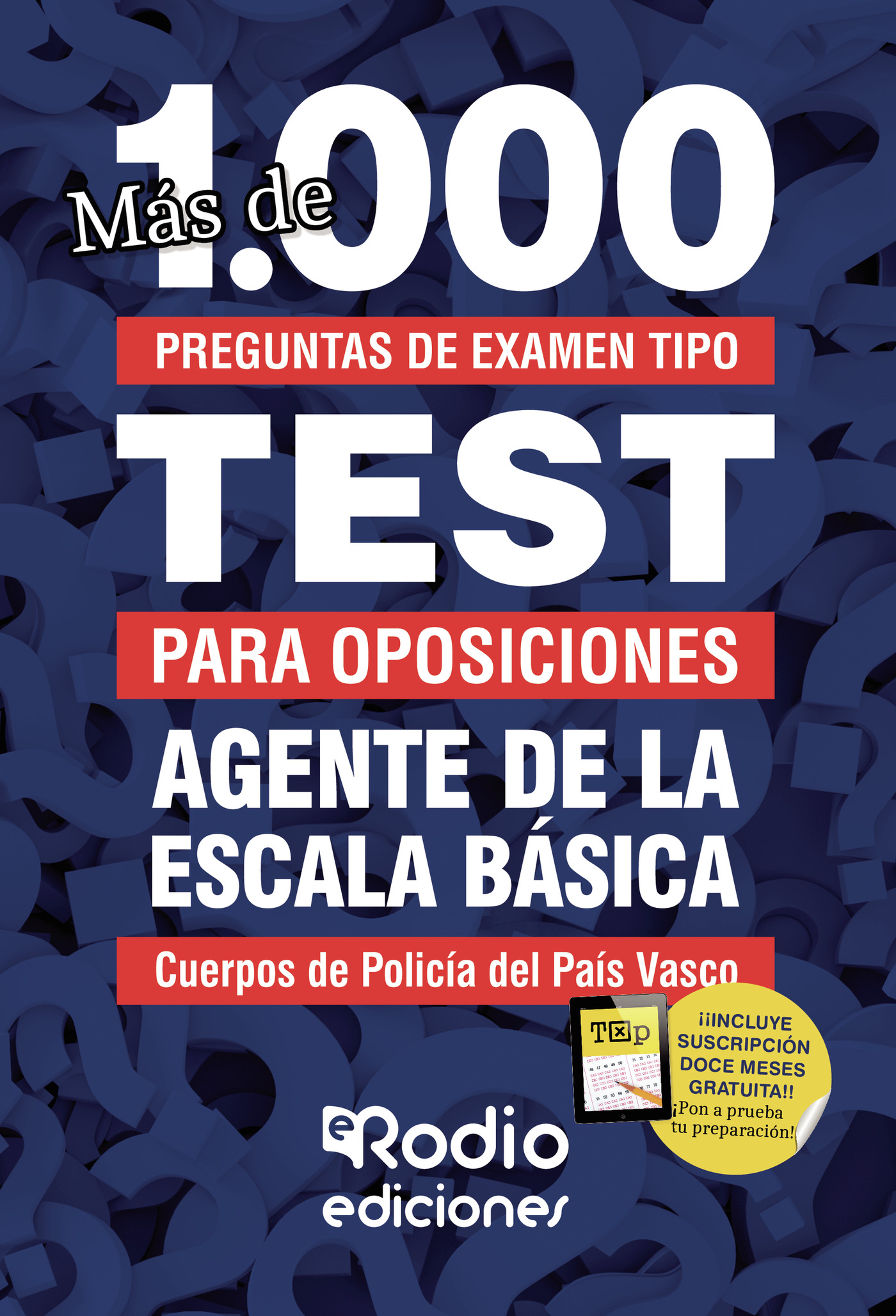 Portada de Agente de la Escala Básica de los Cuerpos de Policía del País Vasco