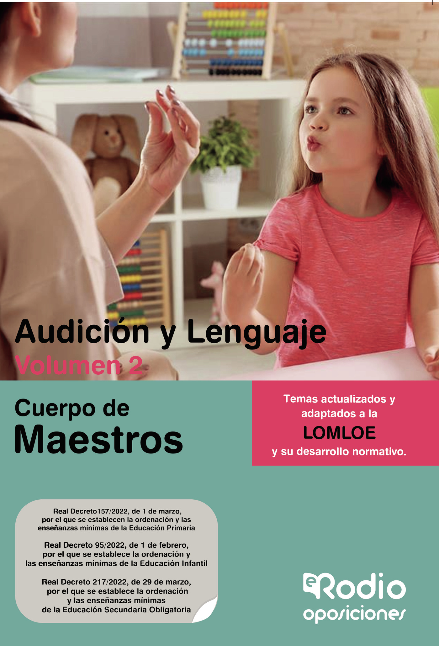 Portada de Cuerpo de Maestros. Audición y Lenguaje. Volumen 2. LOMLOE