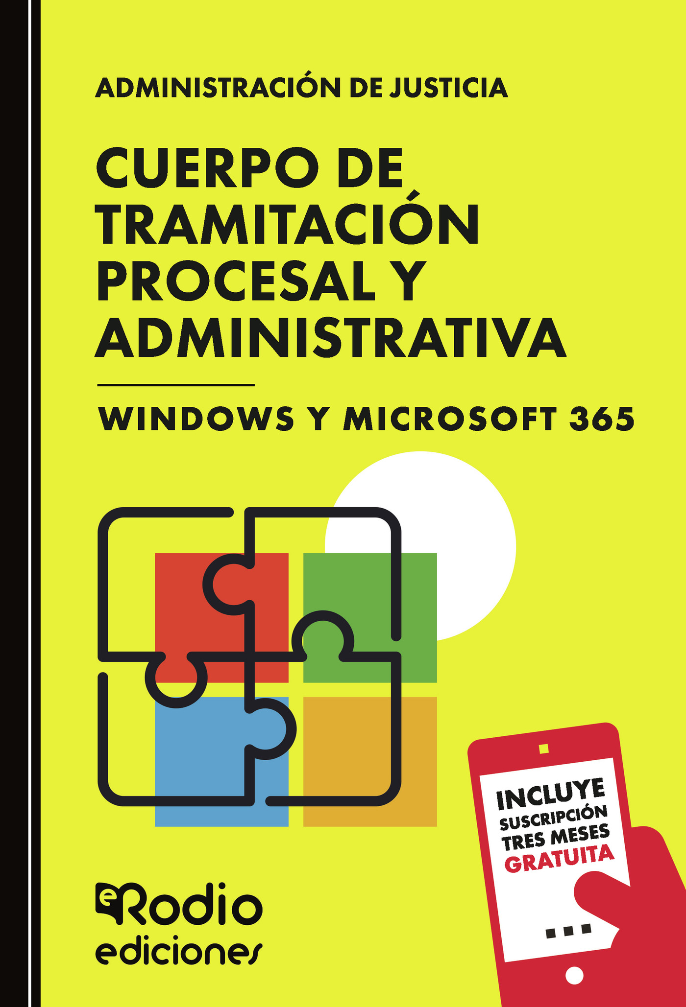 Portada de Cuerpo de Tramitación Procesal y Administrativa. Windows y Microsoft 365