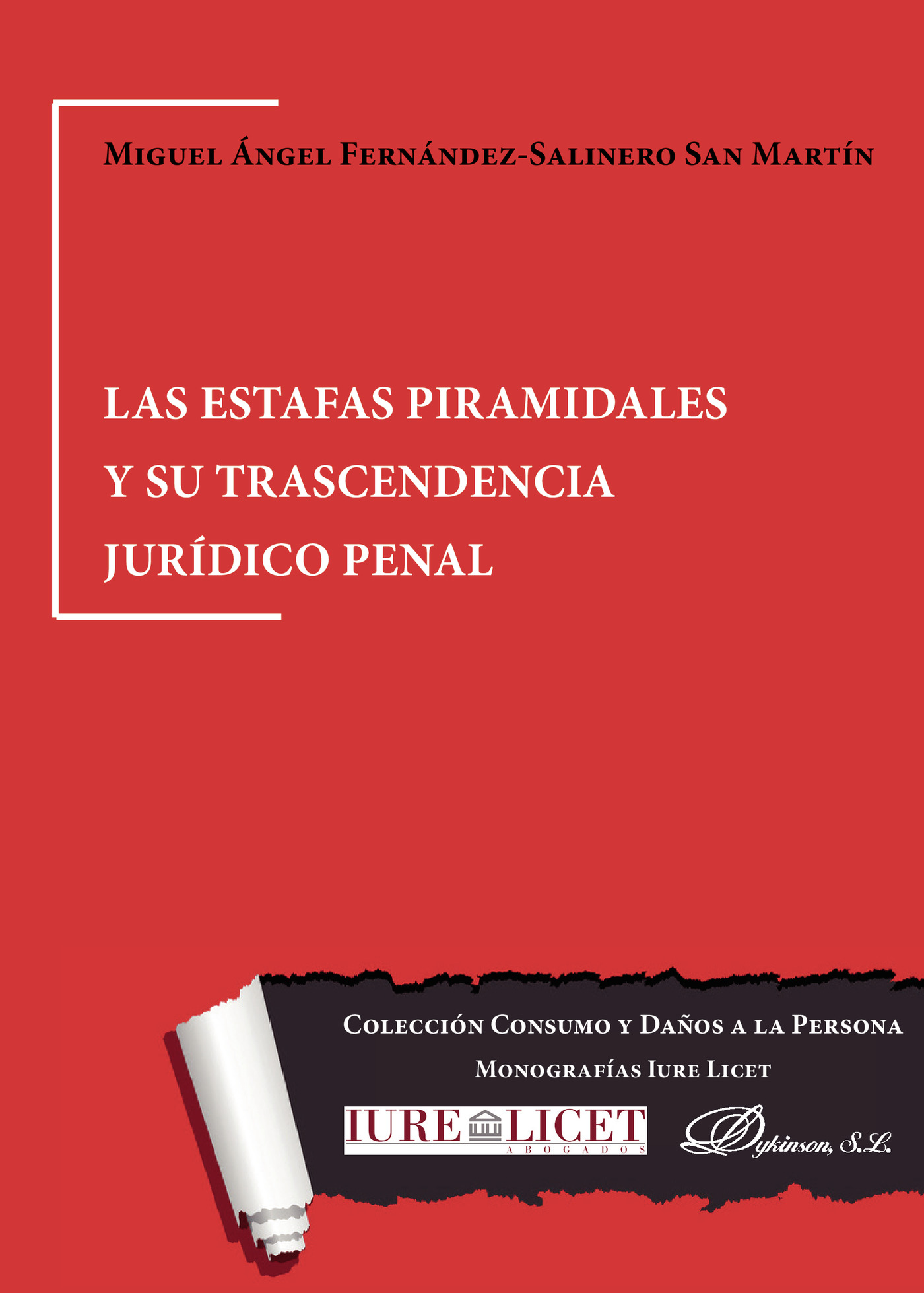 Portada de Las estafas piramidales y su trascendencia jurídico penal.