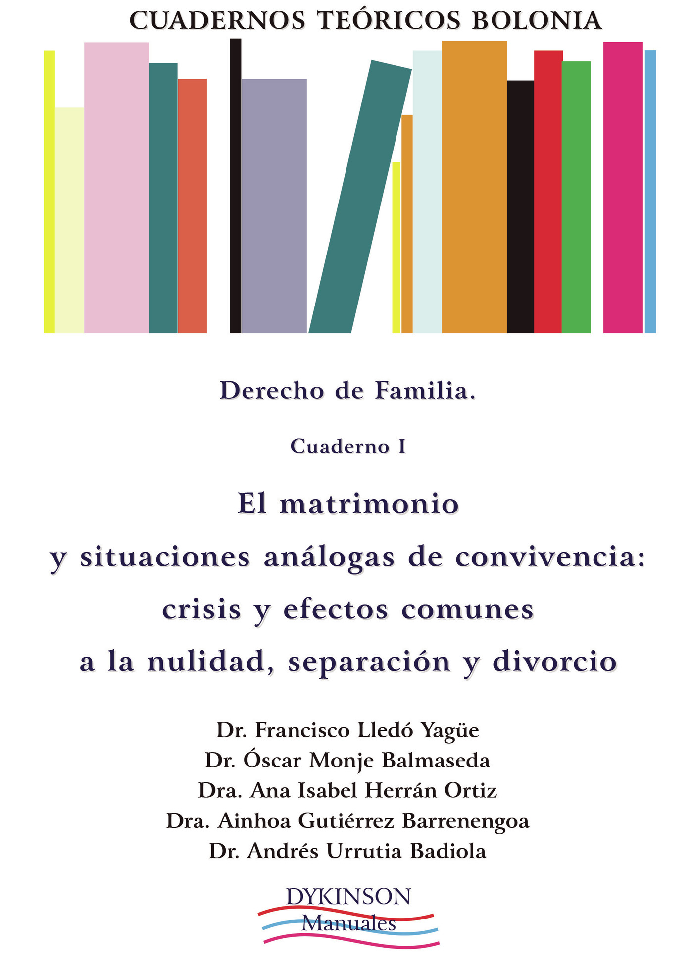 Portada de Cuadernos teóricos Bolonia. Derecho de familia. Cuaderno I