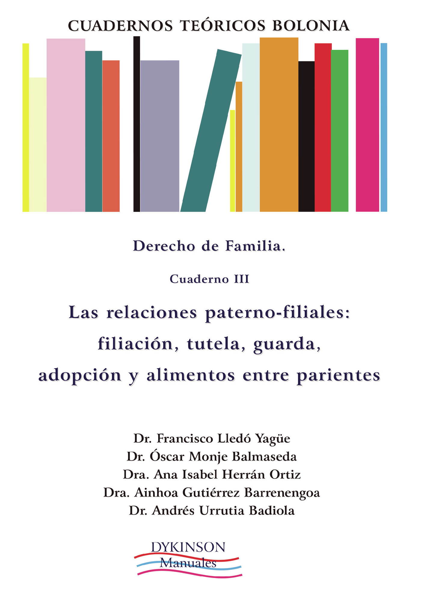 Portada de Cuadernos teóricos Bolonia. Derecho de familia. Cuaderno III