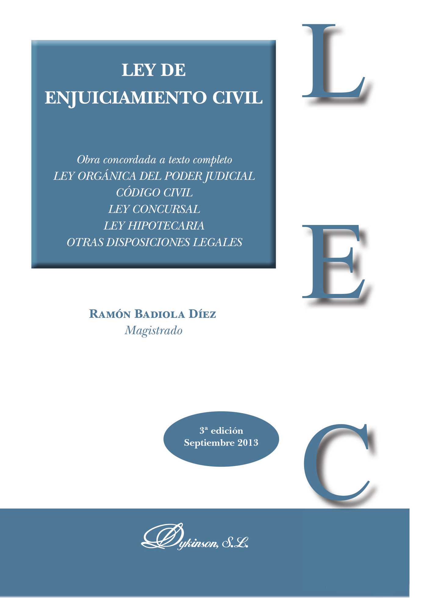 Portada de Ley de enjuiciamiento civil