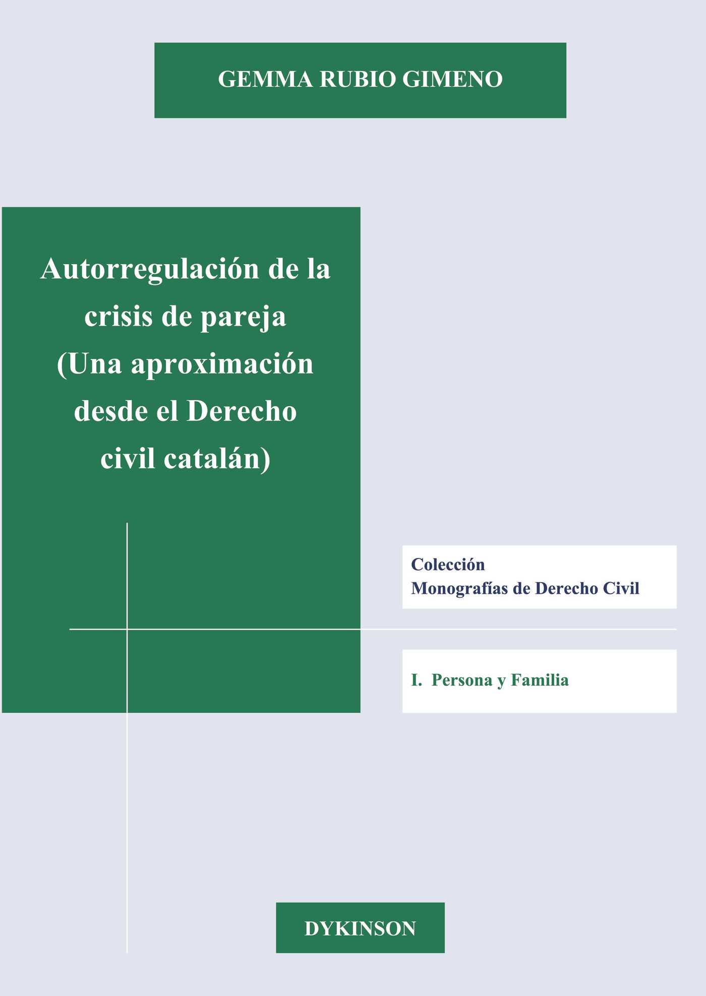 Portada de Autorregulación de la crisis de pareja · Gemma Rubio Gimeno