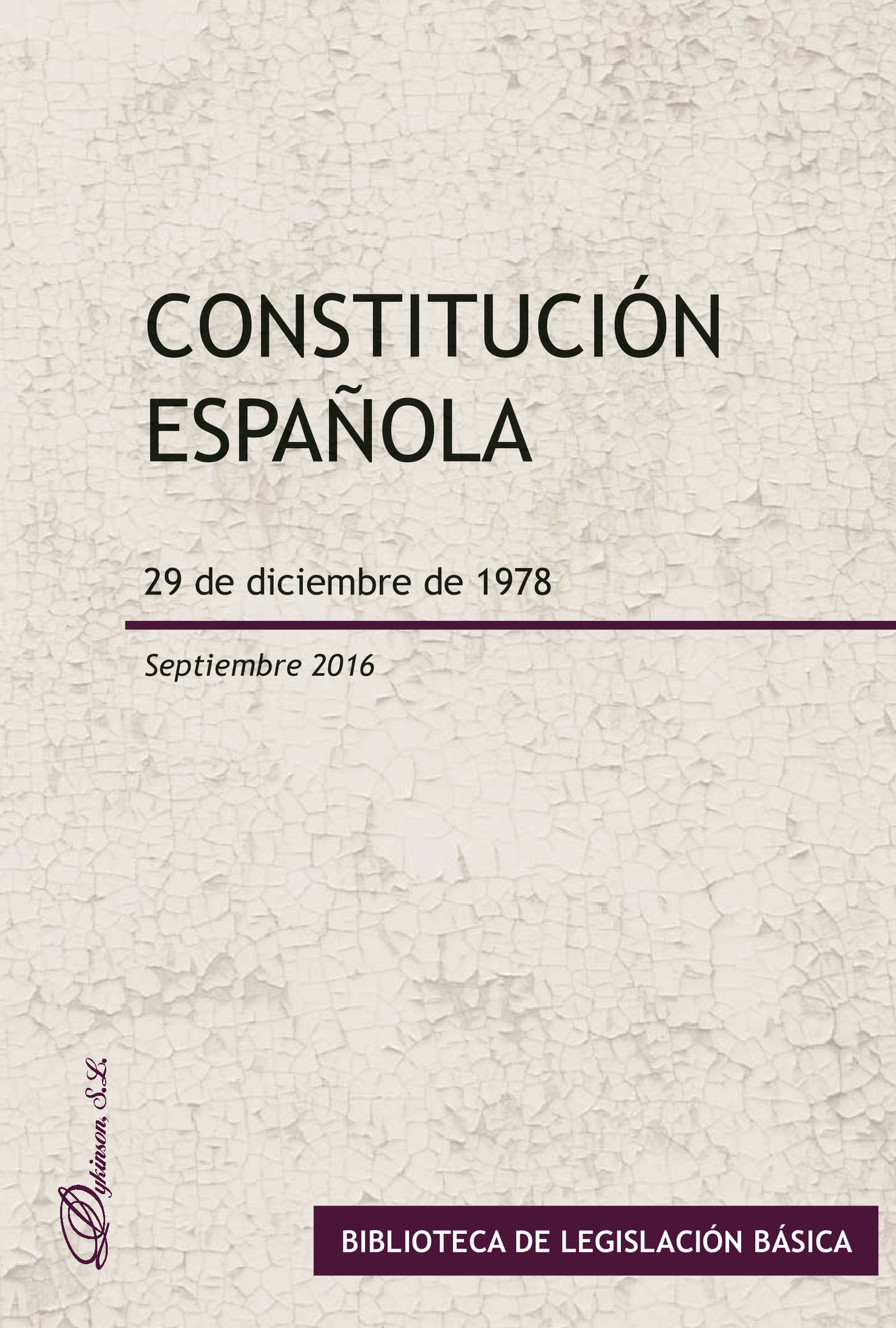 Portada de Constitución española. 29 de diciembre de 1978.42614