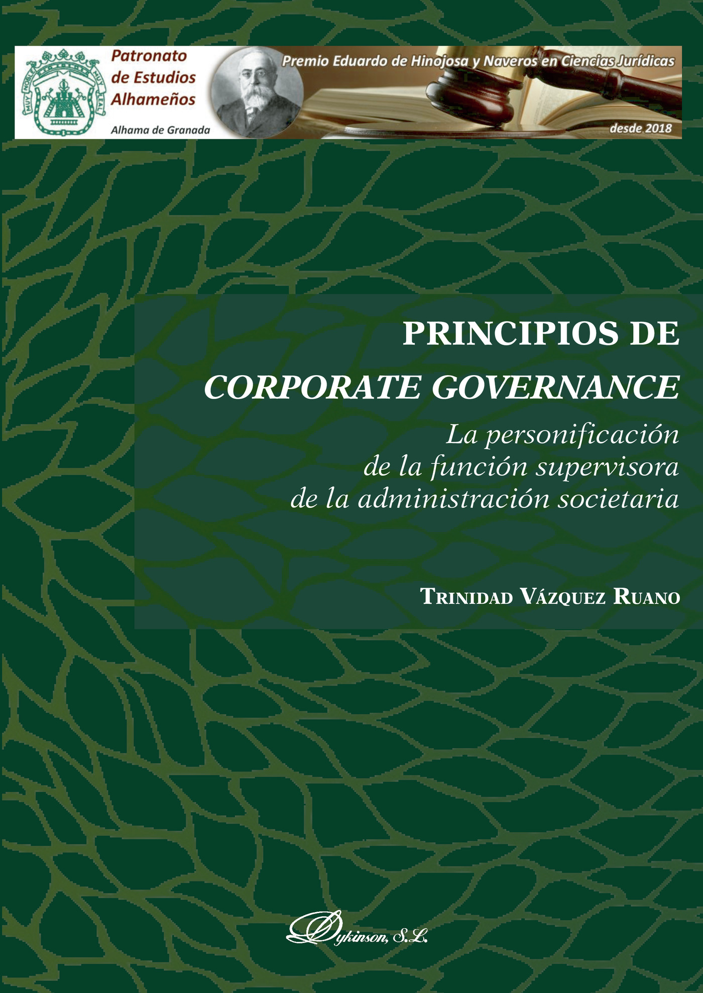 Portada de Principios de corporate governance.La personificación de la función supervisora de la administración societaria