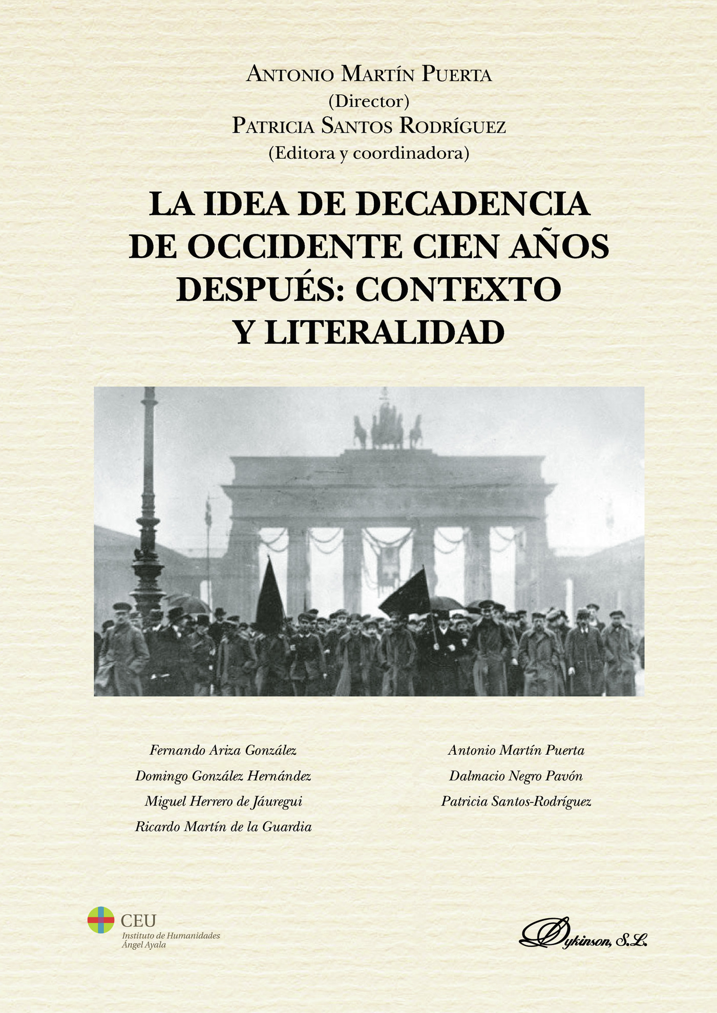 Portada de La idea de decadencia de occidente cien años después: contexto y literalidad.