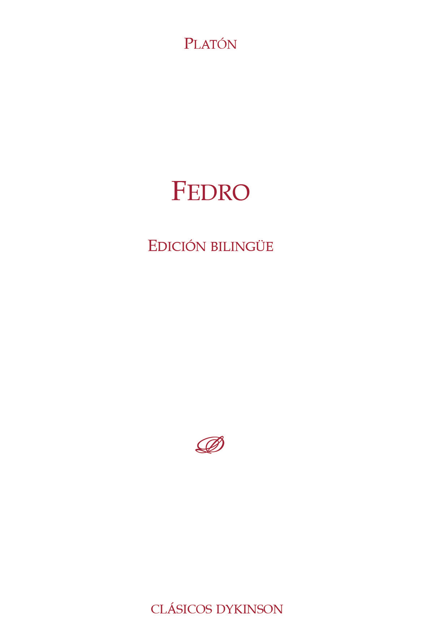 Portada de Fedro · Luis Gil Fernández