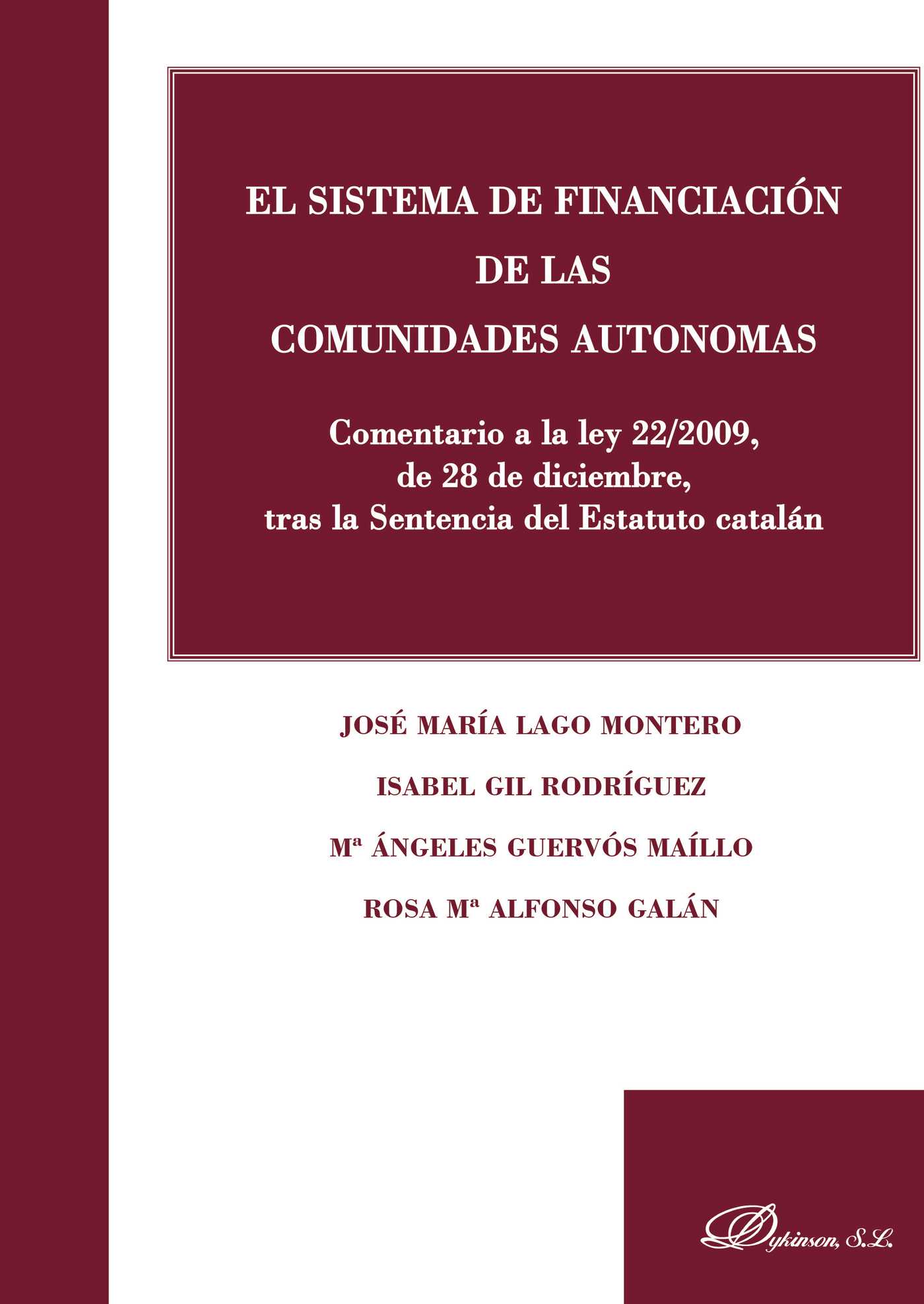 Portada de El sistema de financiación de las comunidades autónomas