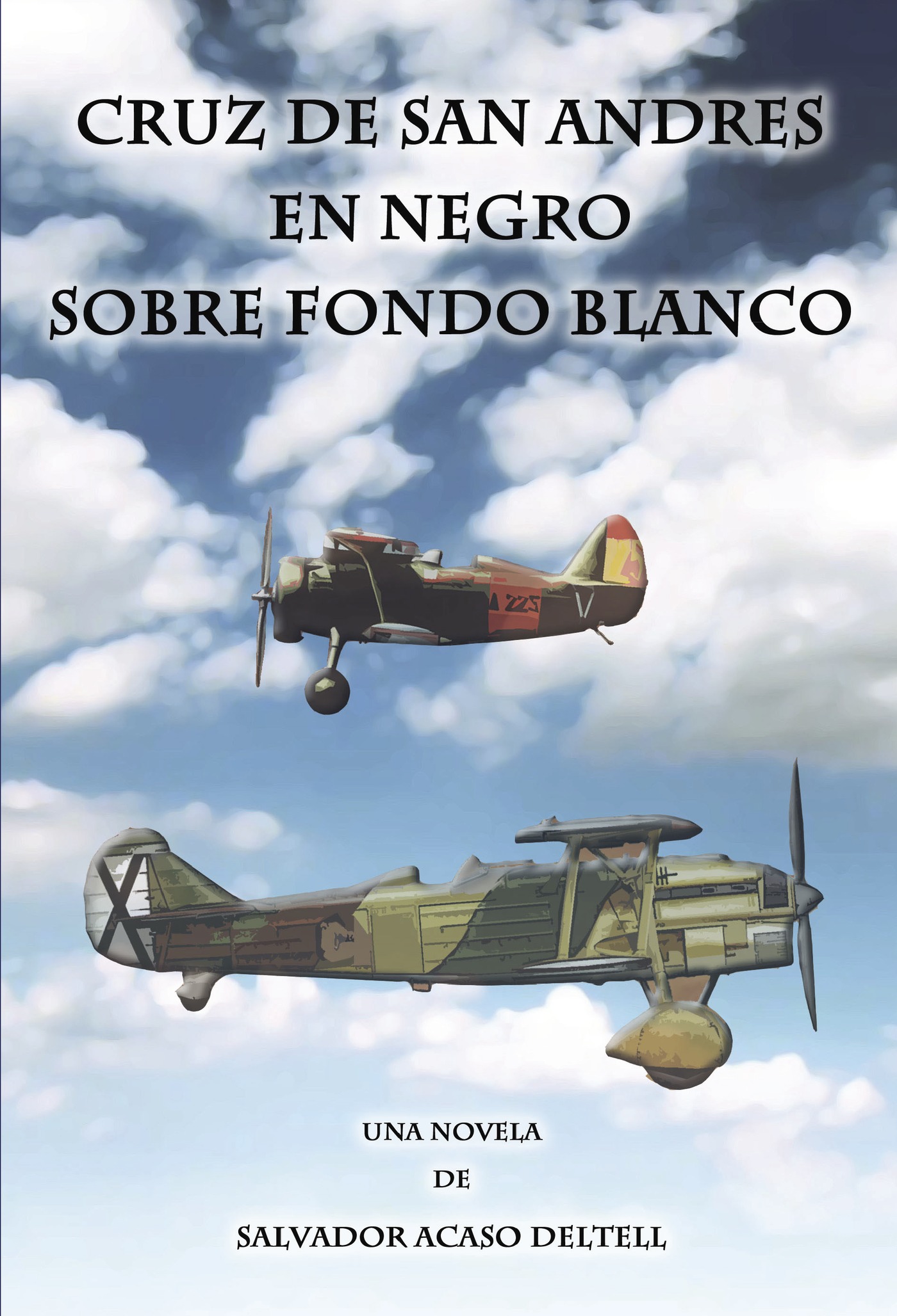 Portada de Cruz de San Andrés en negro sobre fondo blanco