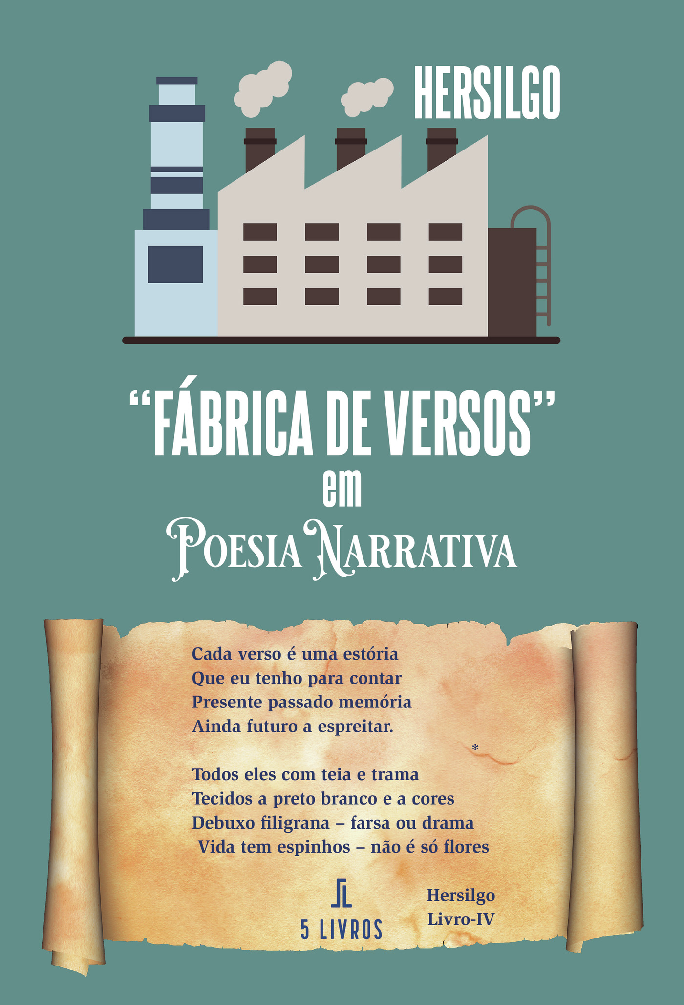 Portada de Fábrica de Versos · Hersilgo Hernâni Silva Gomes