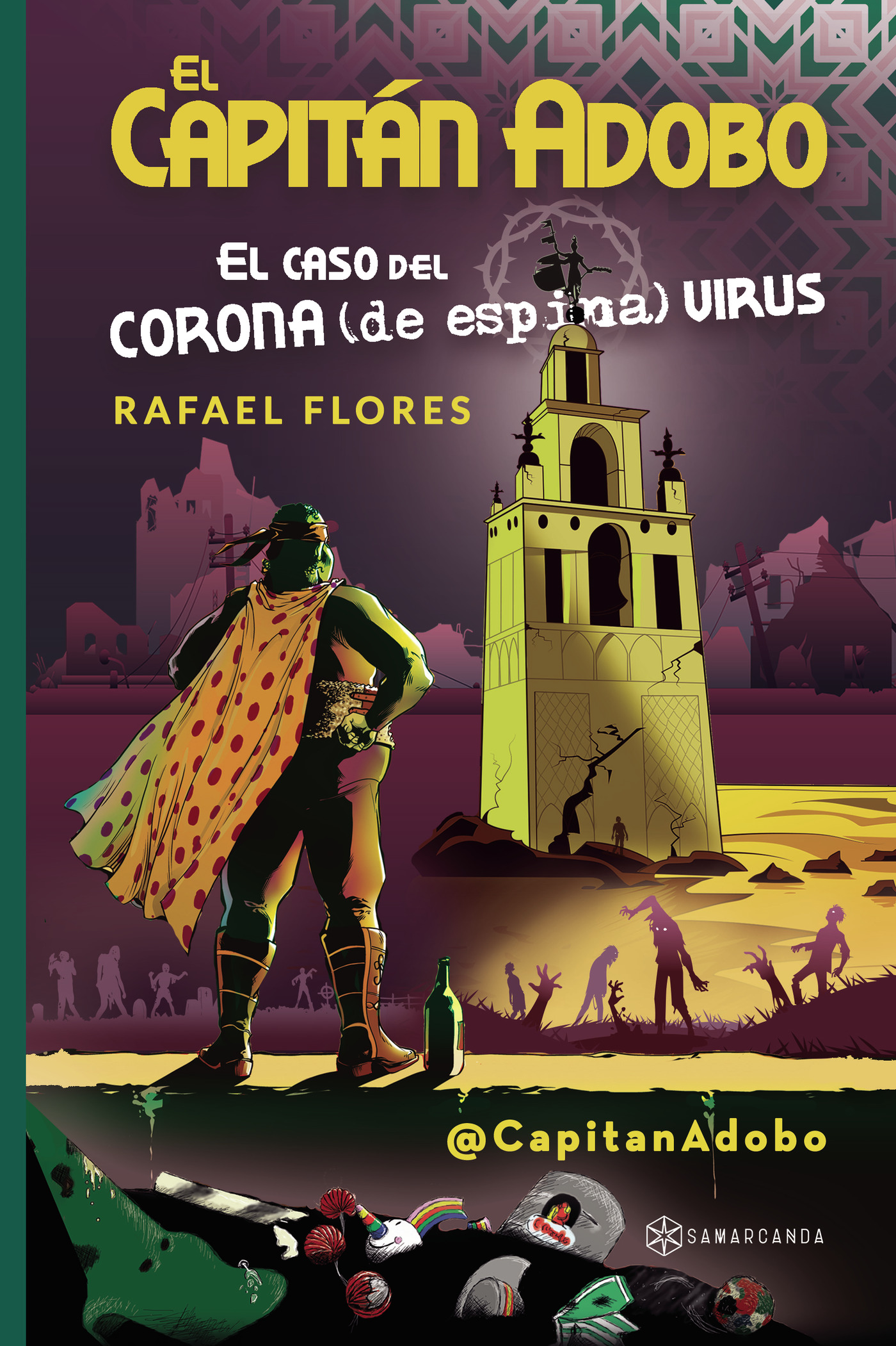 Portada de El Capitán Adobo. El caso del corona (de espina) virus